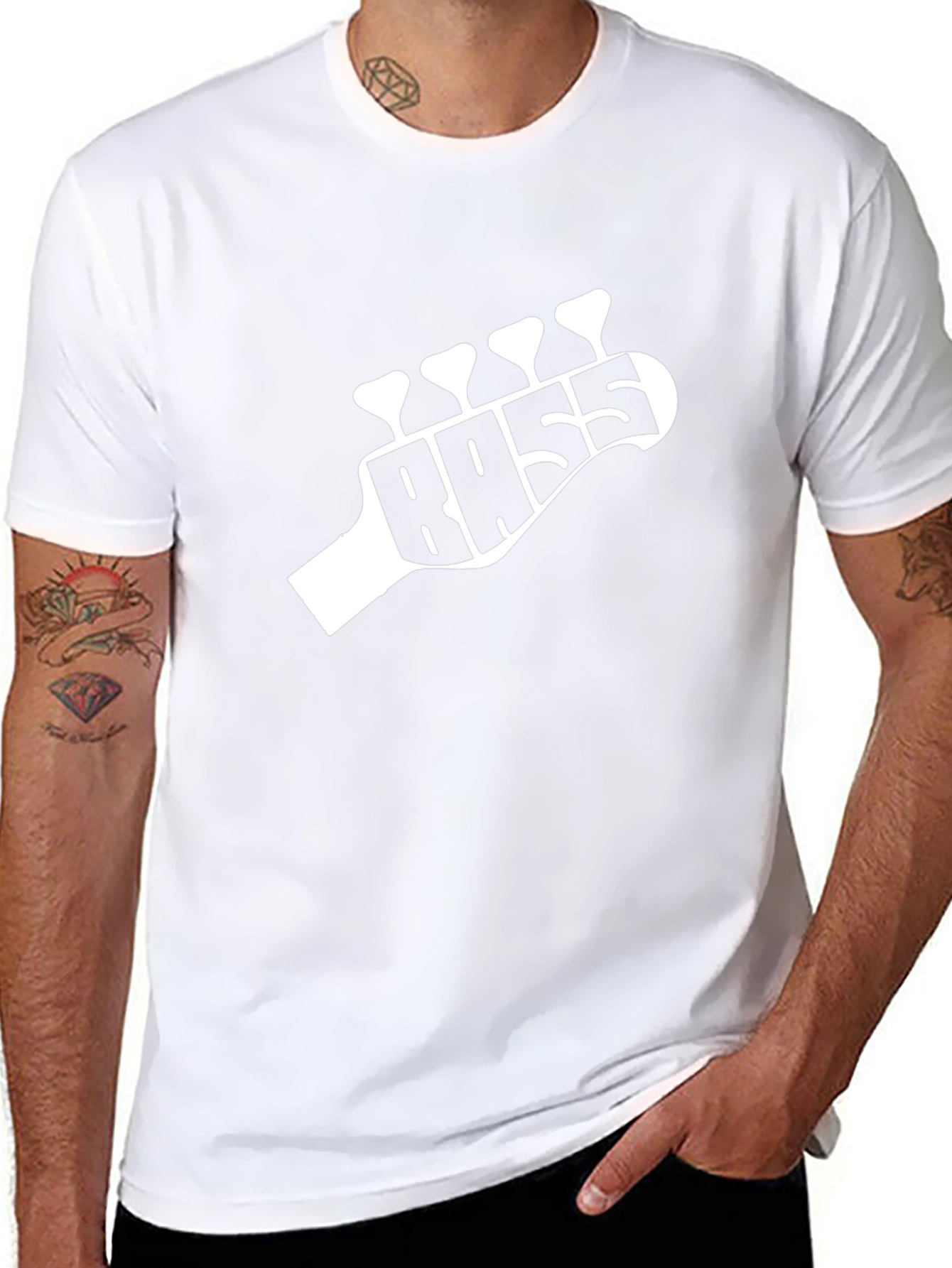 Bass Guitar Headstock T-Shirt - Musician Tee