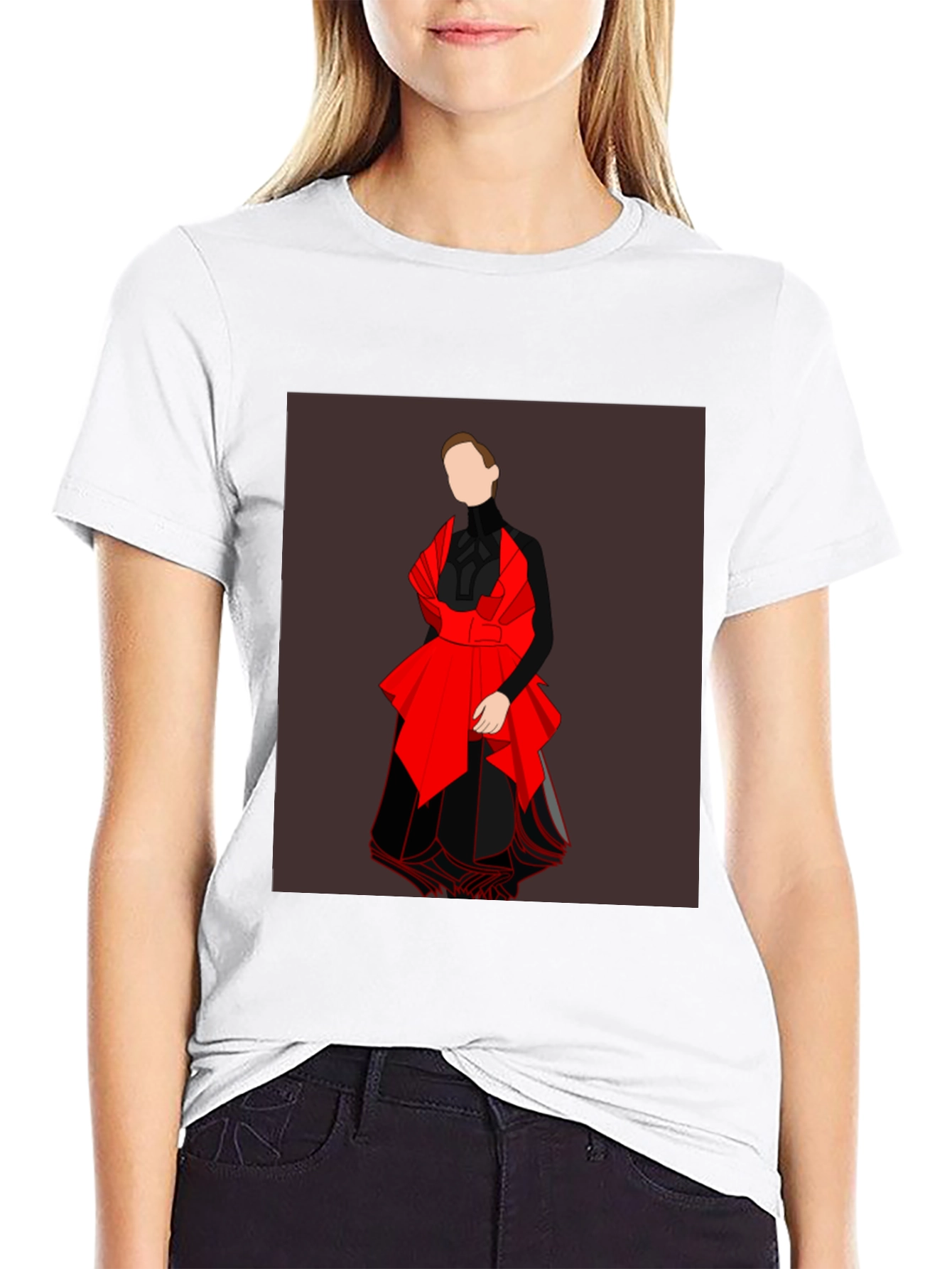 Graphic Tee: Abstract Red & Black Fashion Design