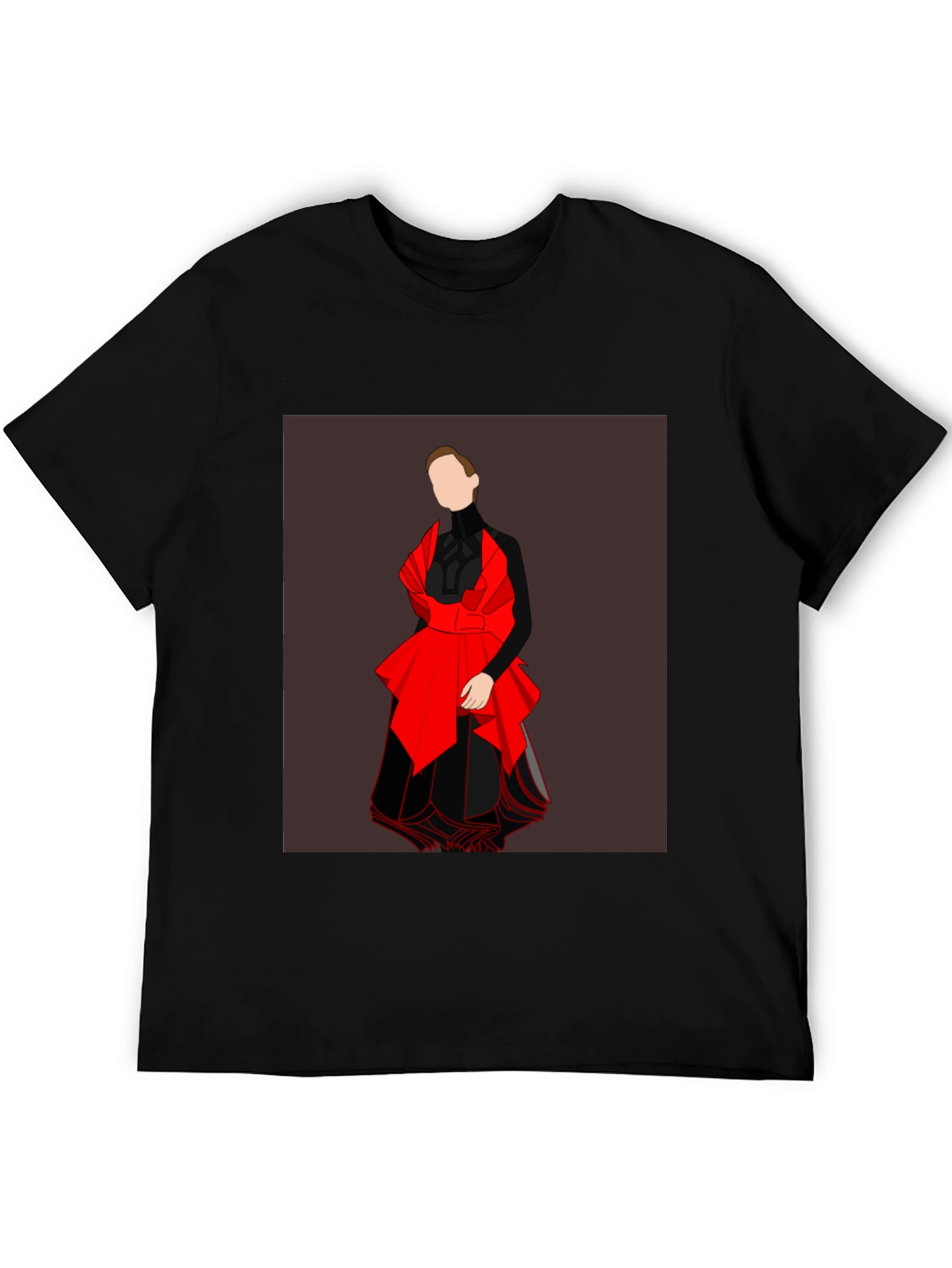 Graphic Tee: Abstract Red & Black Fashion Design