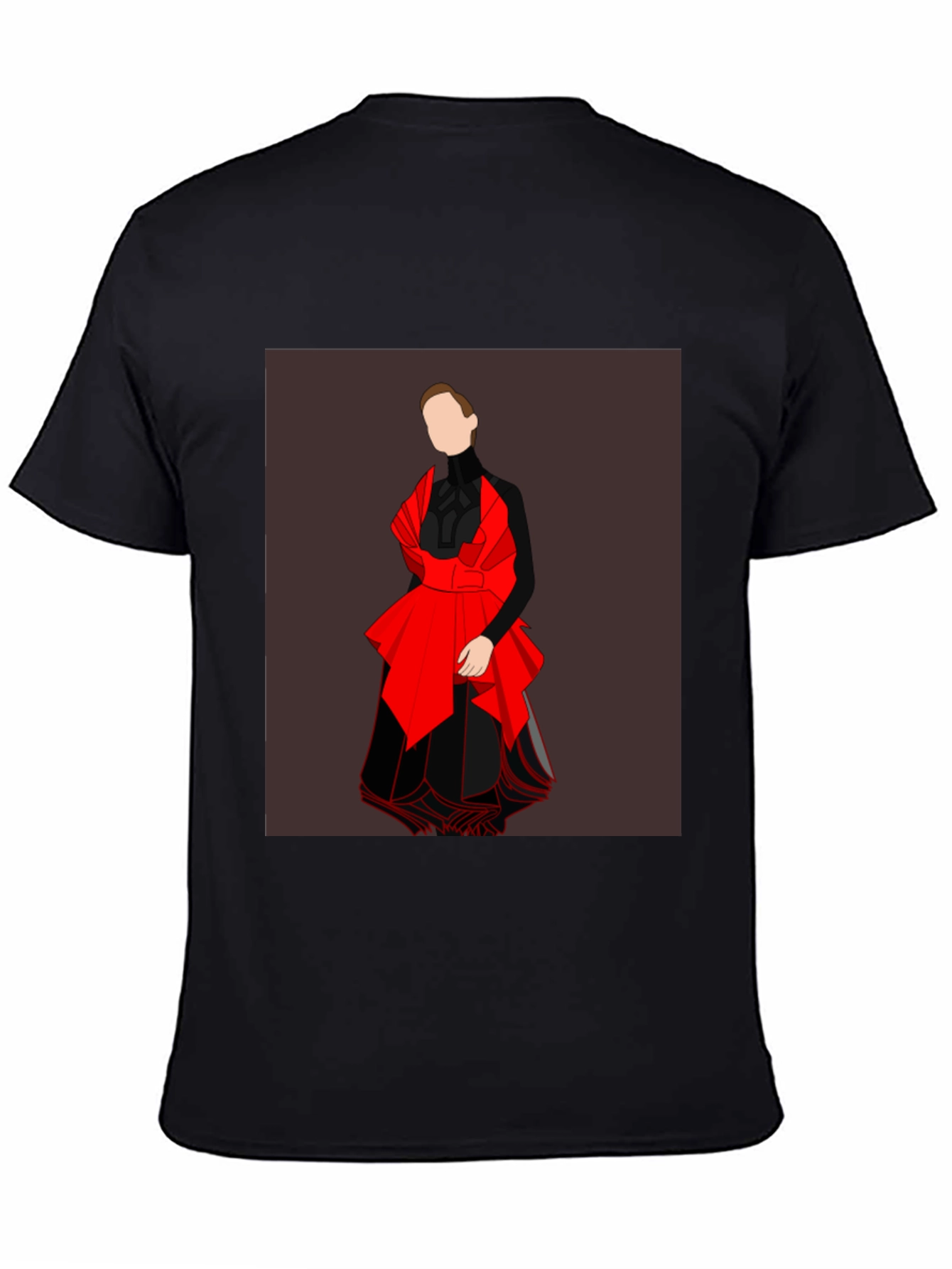 Graphic Tee: Abstract Red & Black Fashion Design