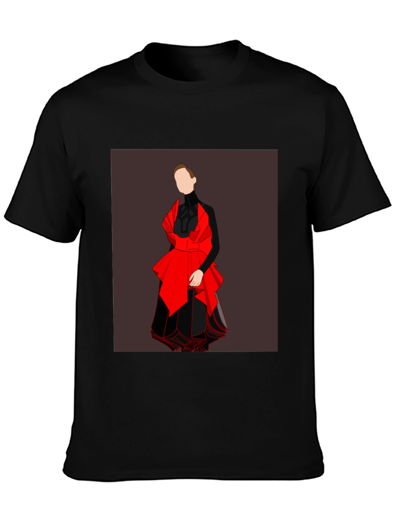 Graphic Tee: Abstract Red & Black Fashion Design