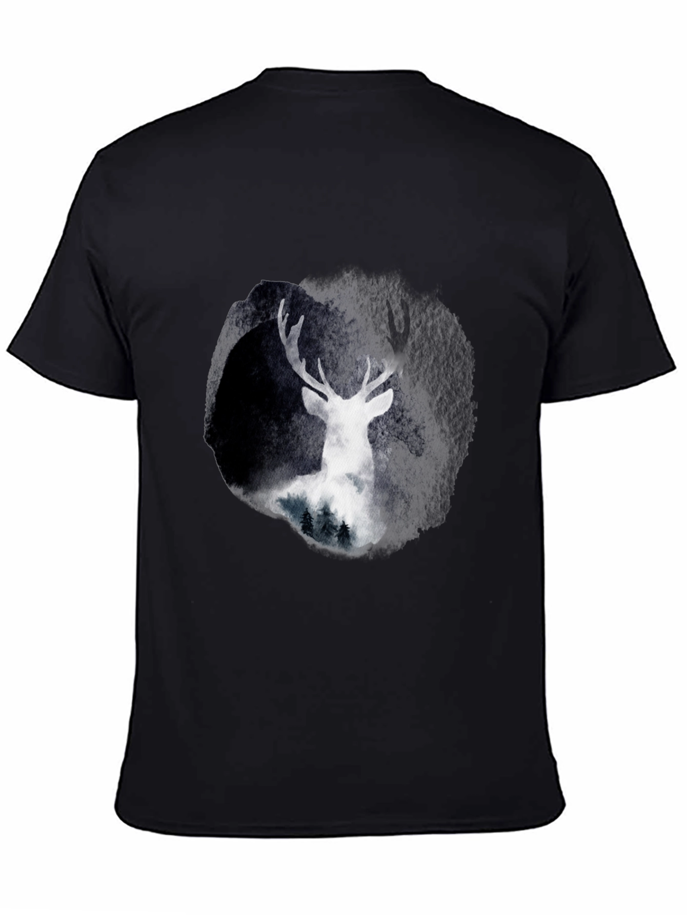 Deer Silhouette Black Tee