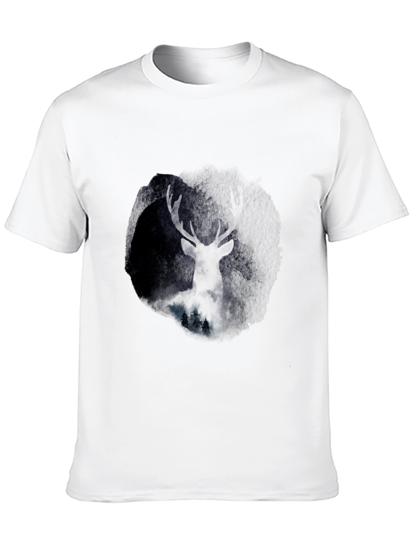 Deer Silhouette Black Tee