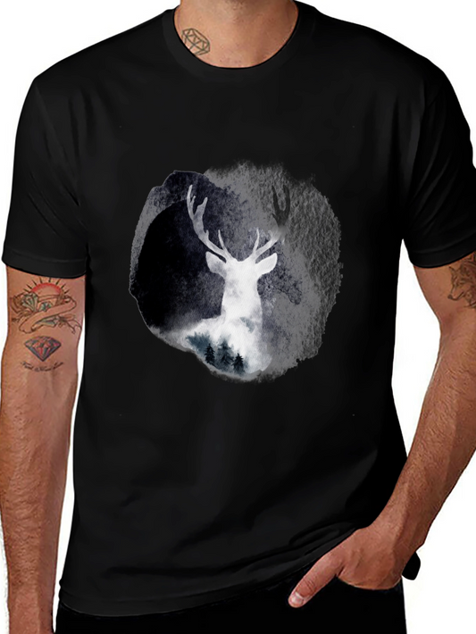 Deer Silhouette Black Tee