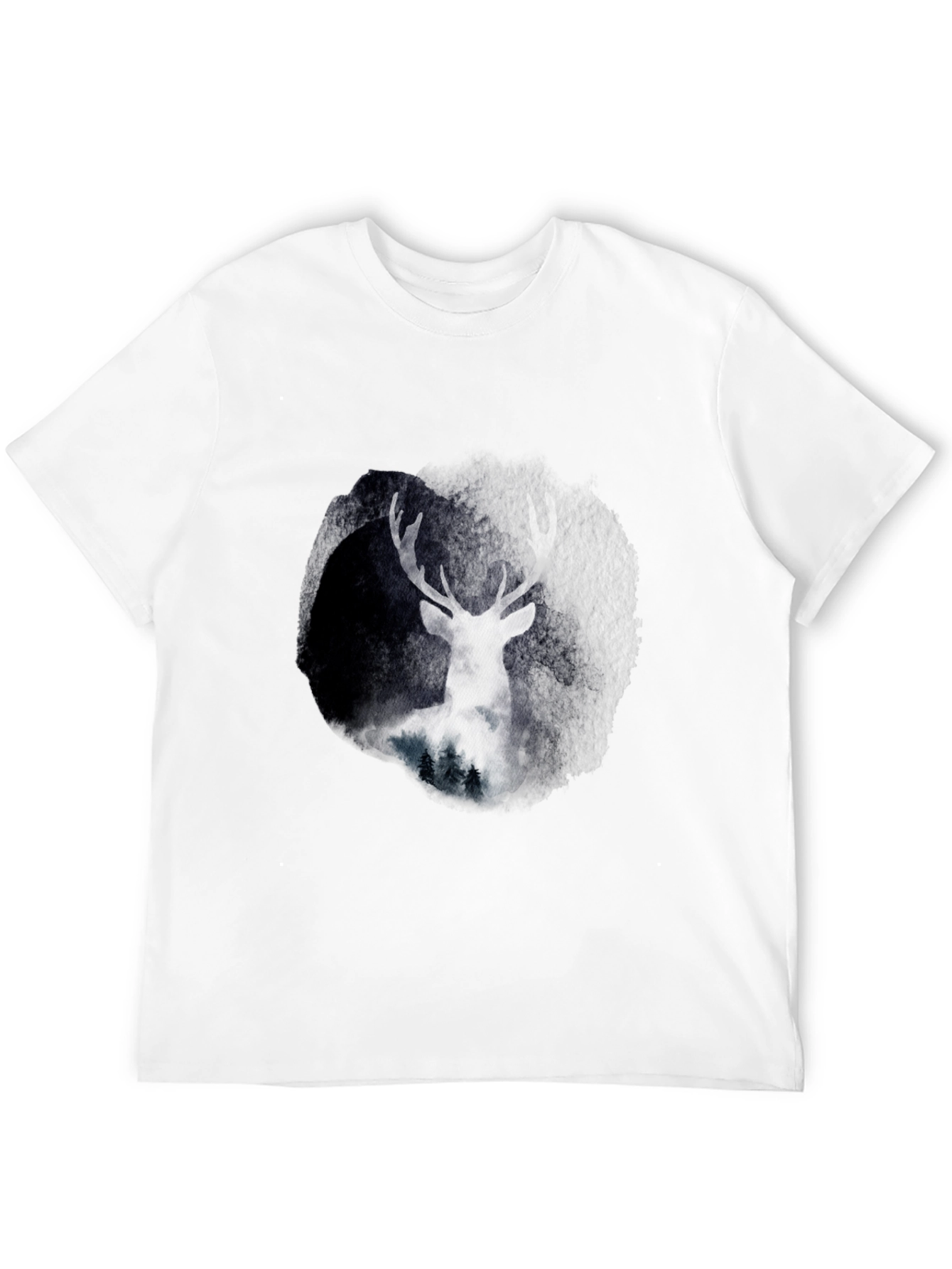 Deer Silhouette Black Tee