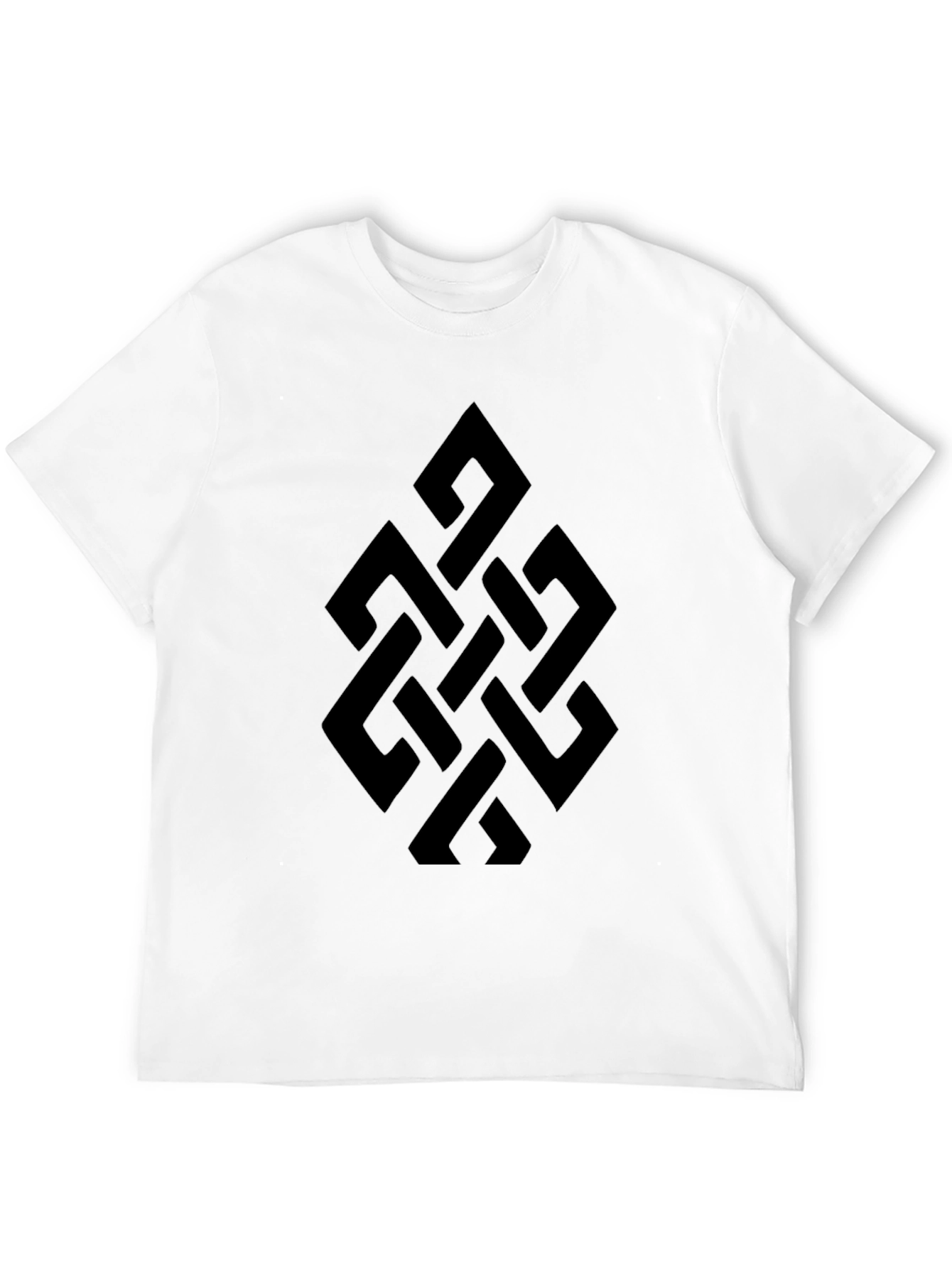 Geometric Knot Graphic Tee - Modern Black T-Shirt