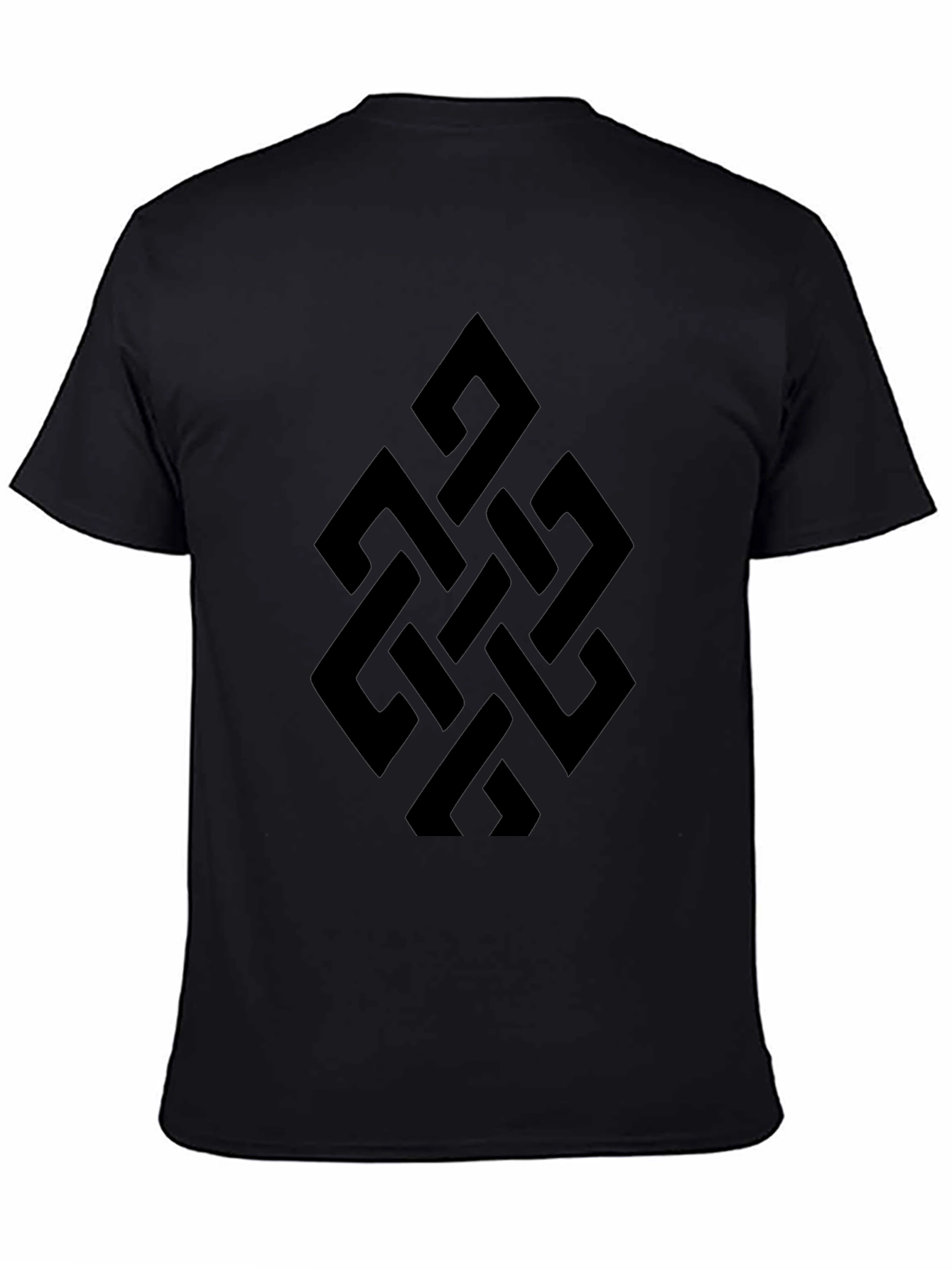 Geometric Knot Graphic Tee - Modern Black T-Shirt