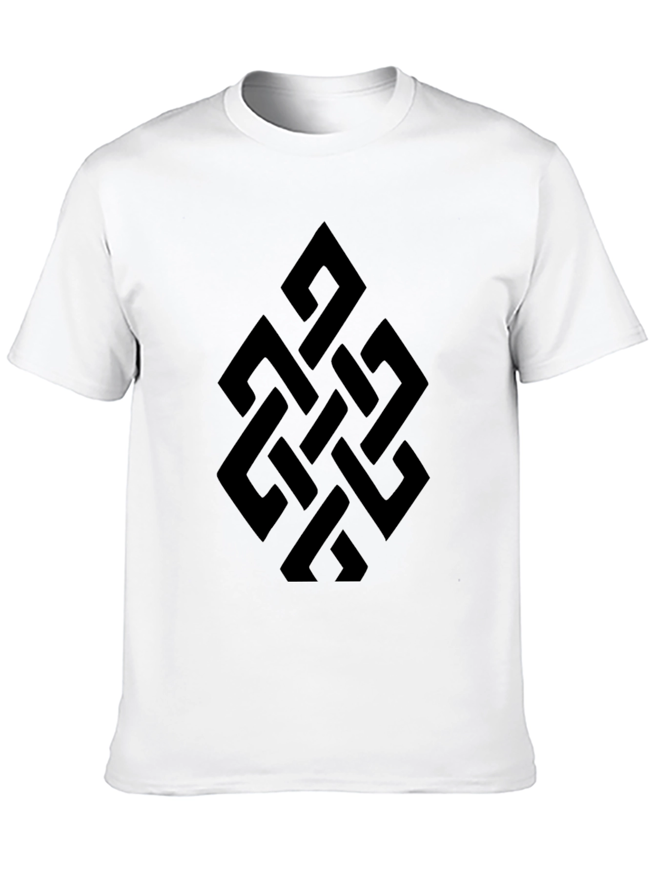 Geometric Knot Graphic Tee - Modern Black T-Shirt
