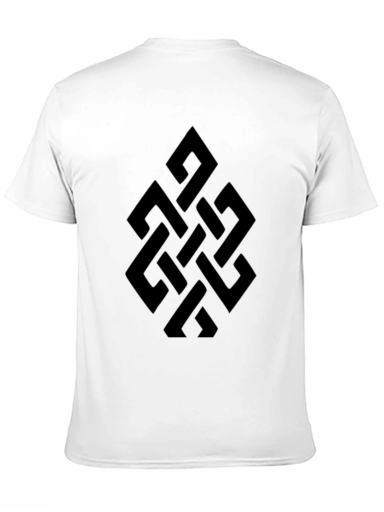 Geometric Knot Graphic Tee - Modern Black T-Shirt