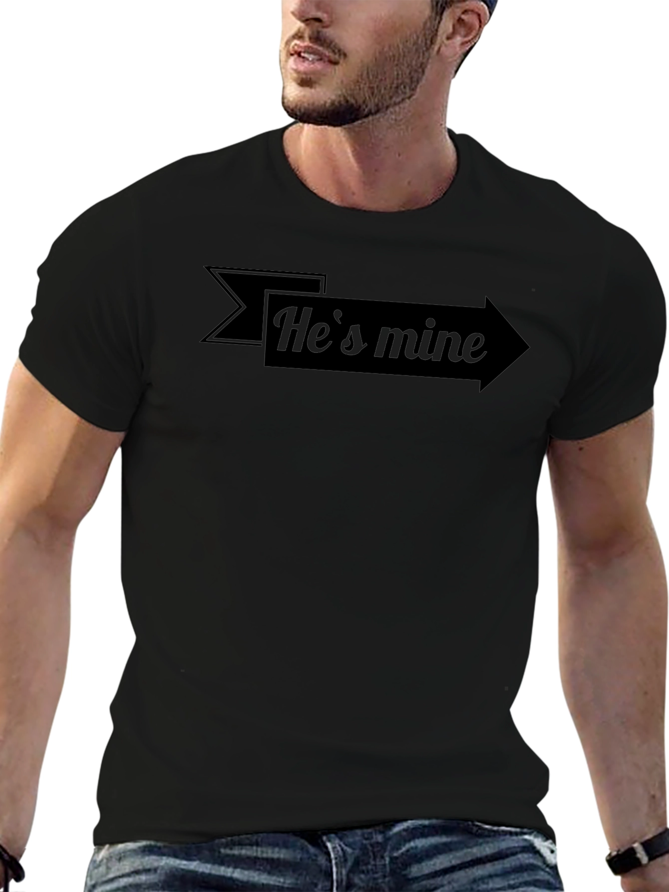 Hes Mine Arrow T-Shirt - Graphic Novelty Tee
