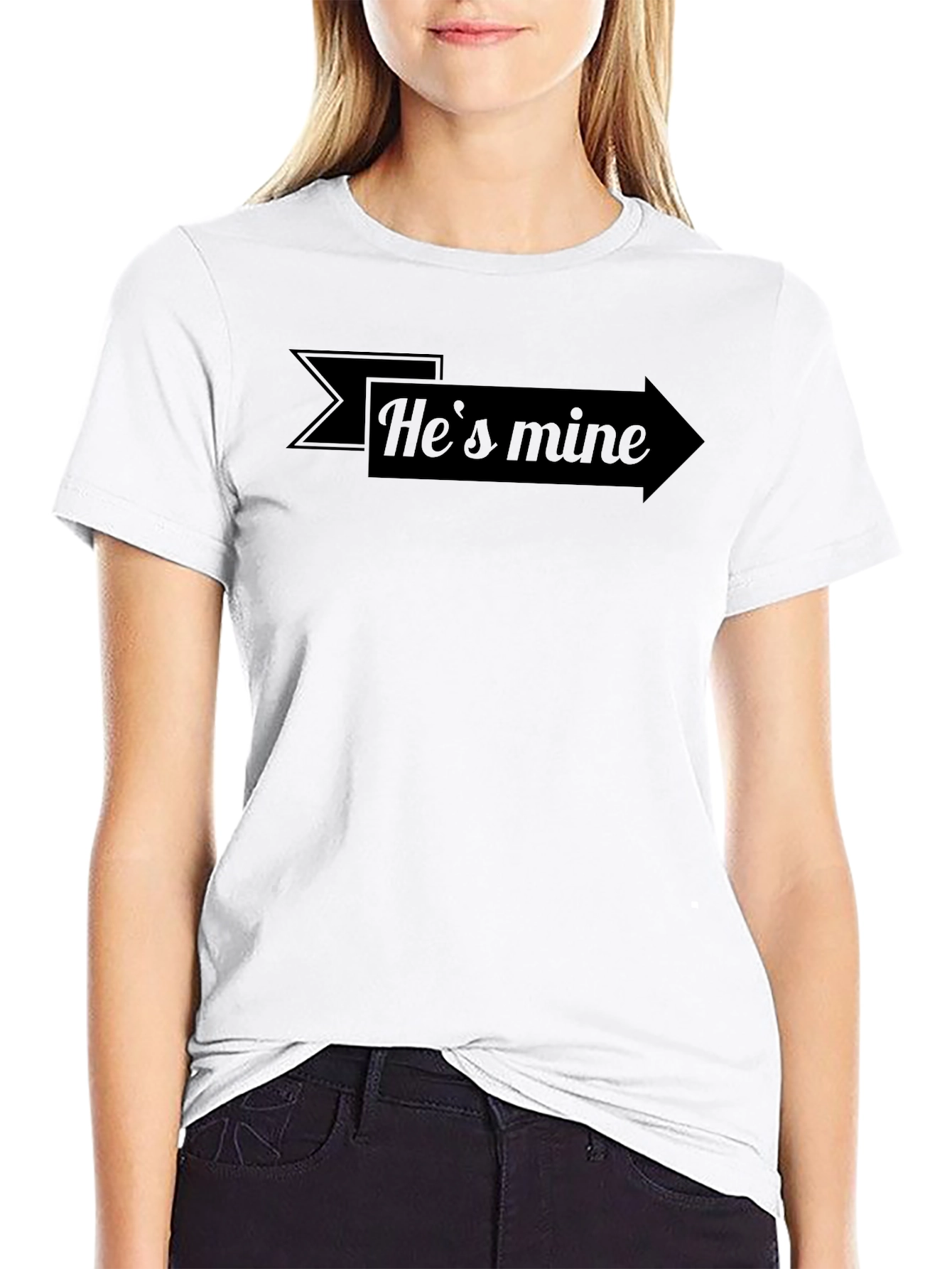 Hes Mine Arrow T-Shirt - Graphic Novelty Tee