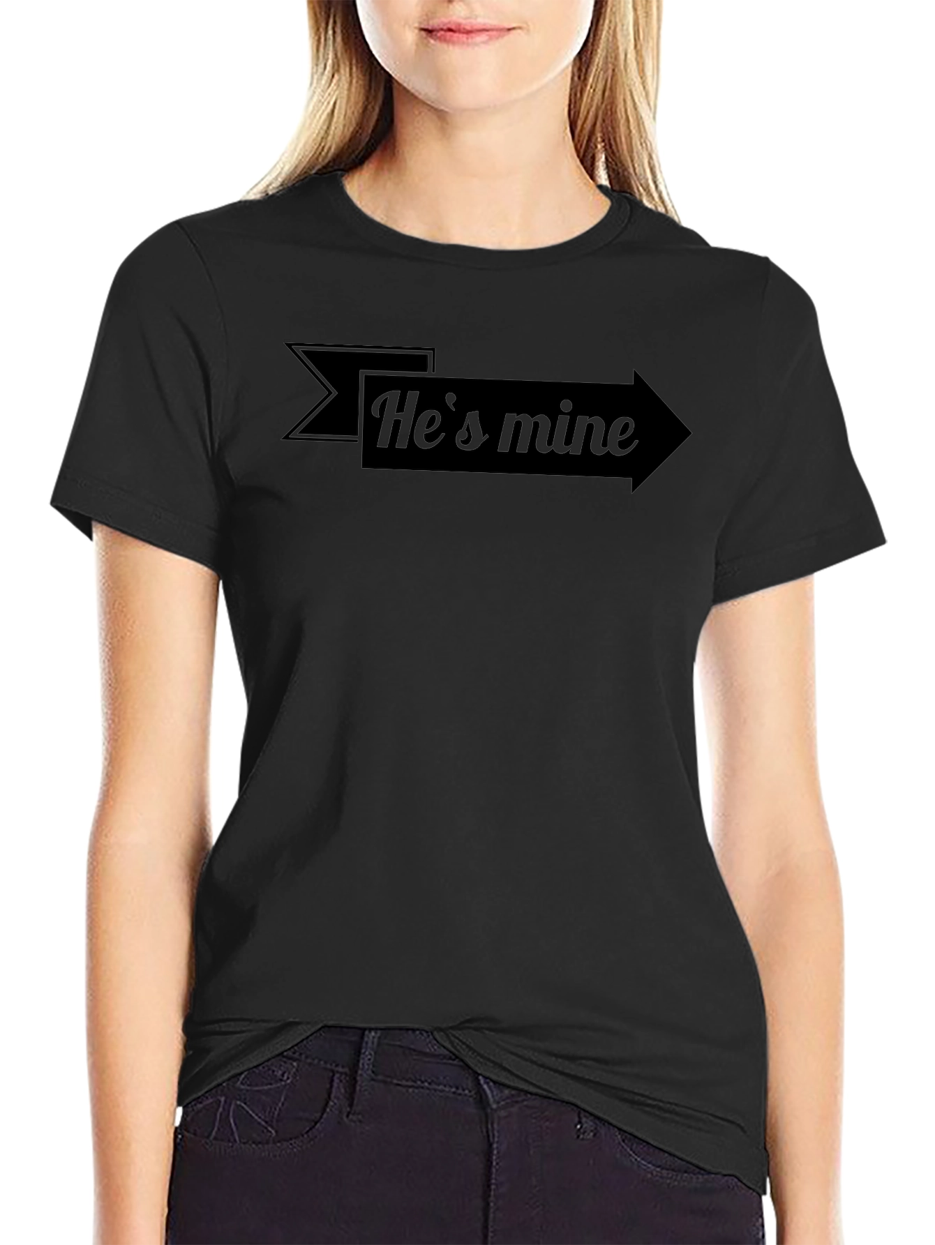Hes Mine Arrow T-Shirt - Graphic Novelty Tee
