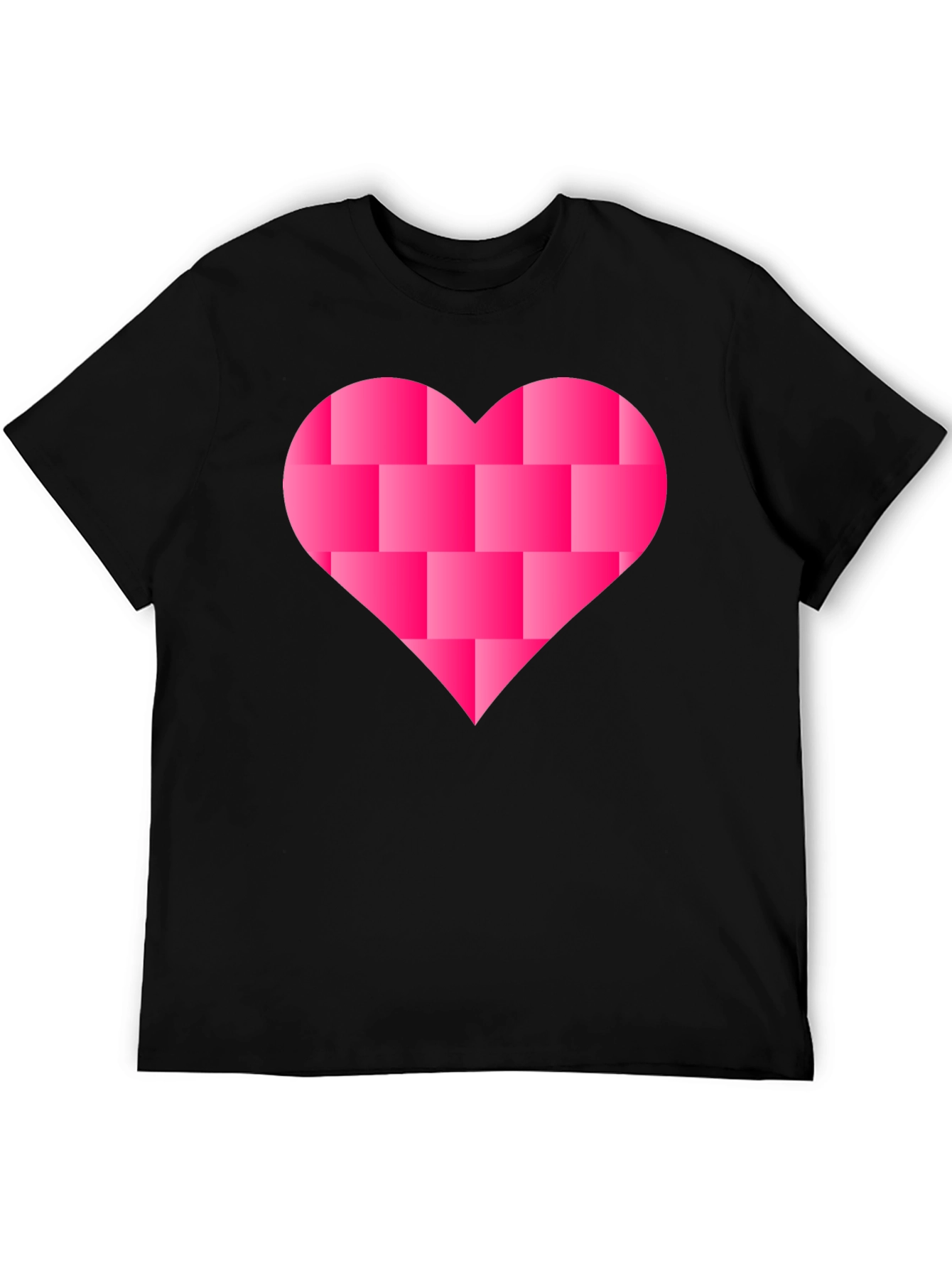 Heart Blocks Graphic Tee - Black Casual Shirt