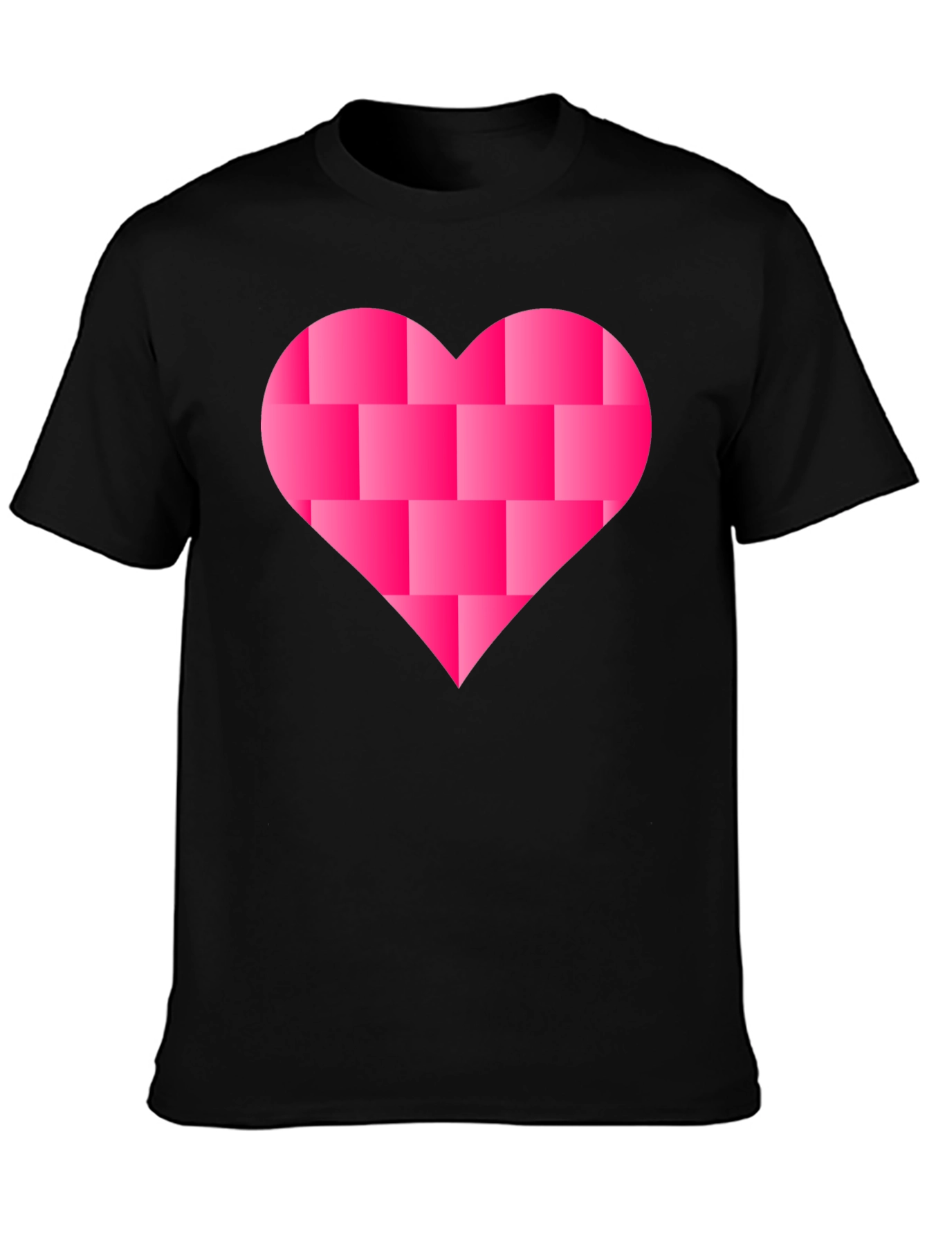Heart Blocks Graphic Tee - Black Casual Shirt