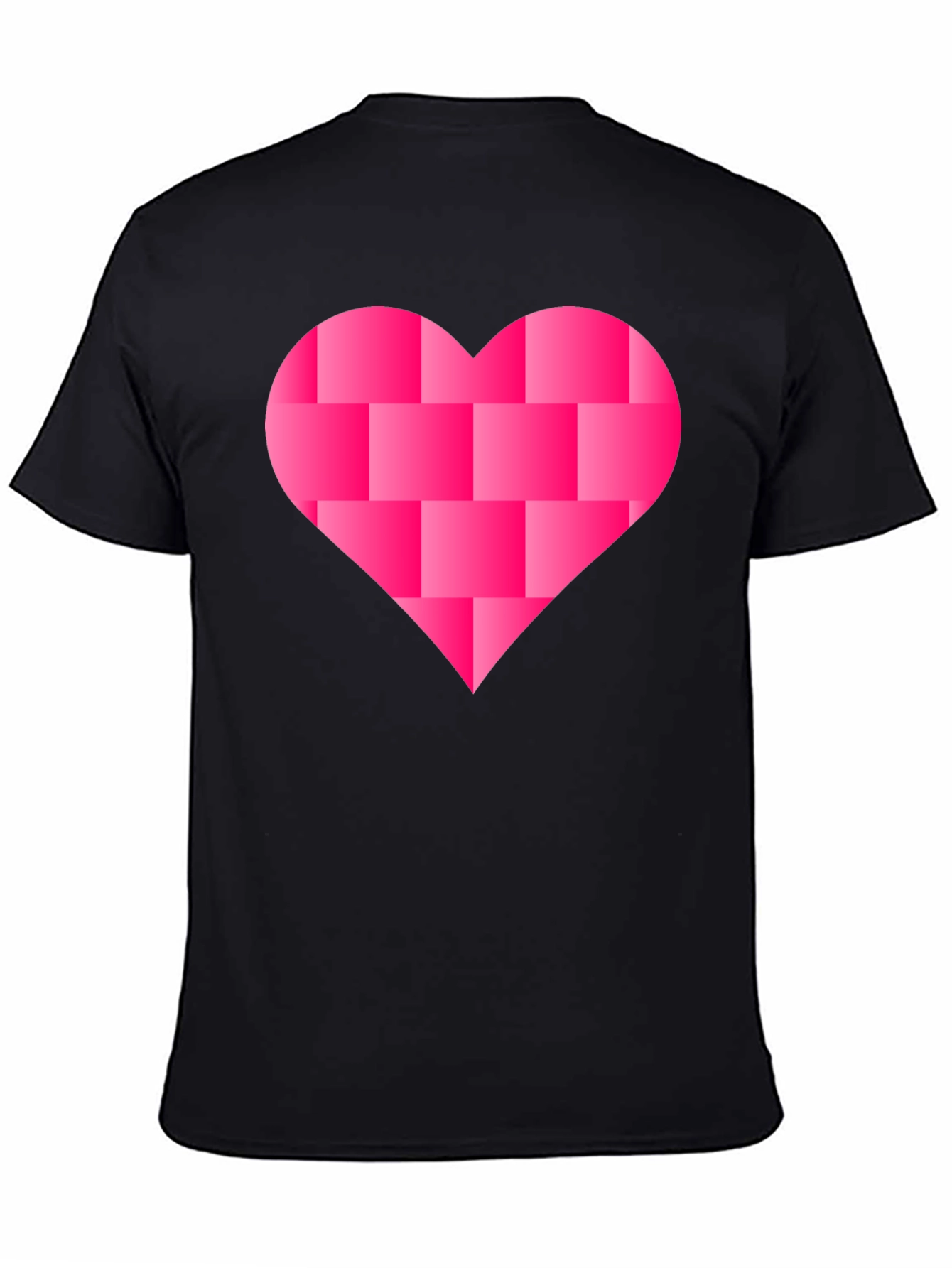 Heart Blocks Graphic Tee - Black Casual Shirt