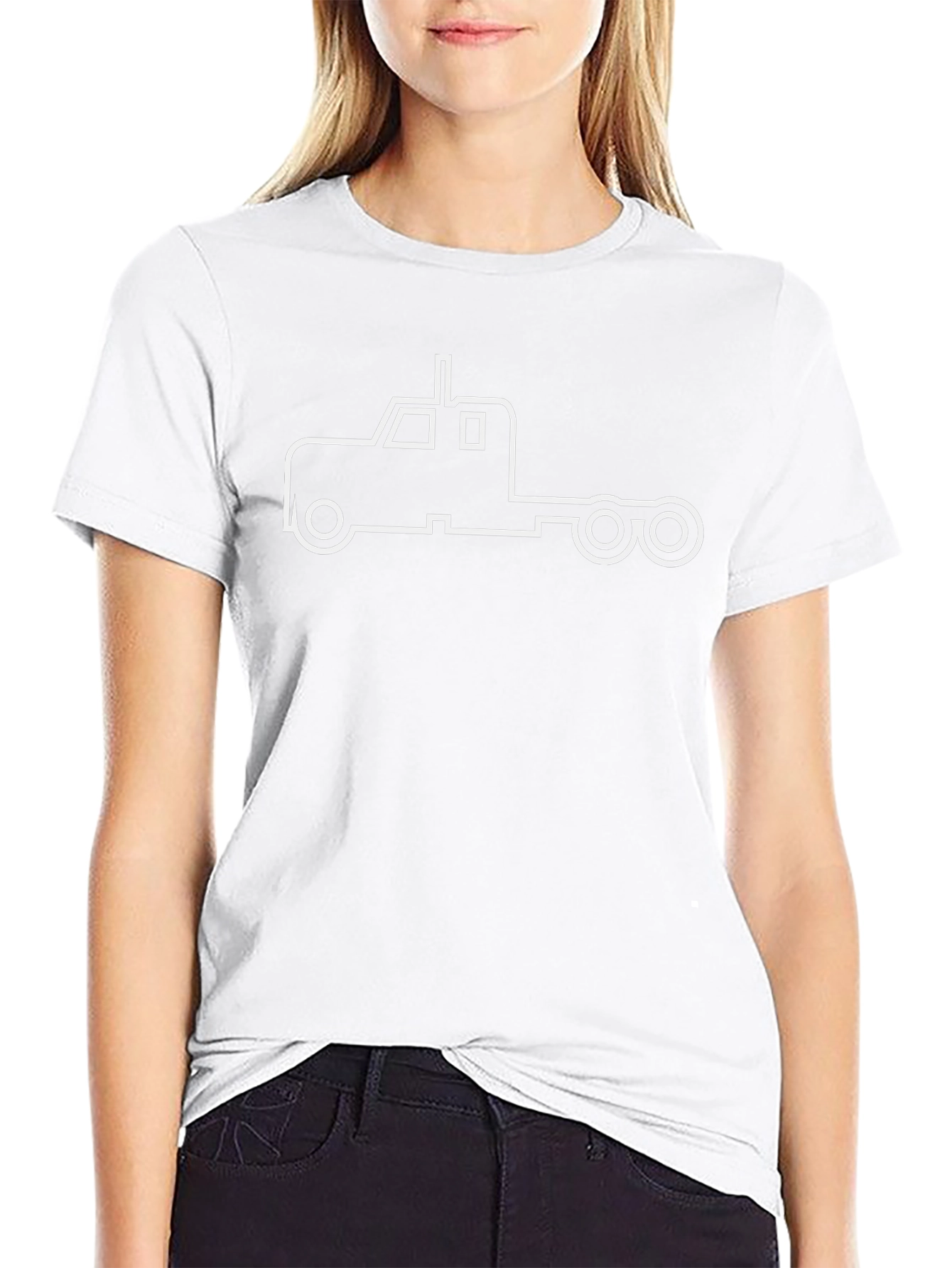 Truck Outline Graphic Tee - Black