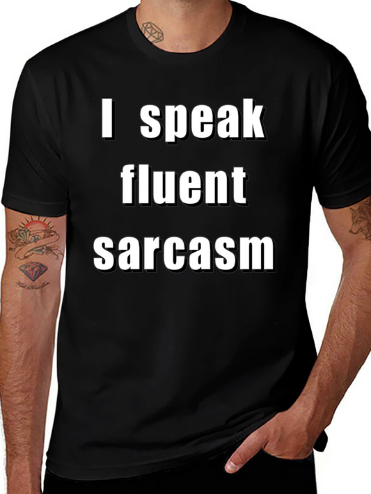 Fluent Sarcasm Graphic Tee - Unisex Black Shirt