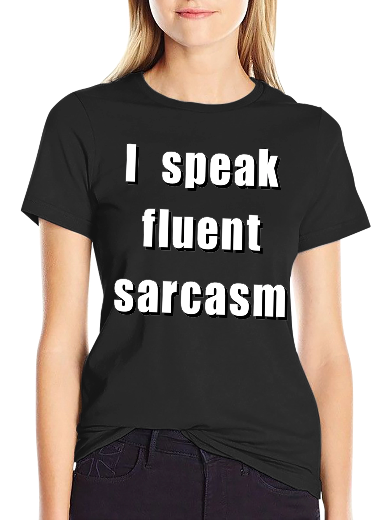 Fluent Sarcasm Graphic Tee - Unisex Black Shirt