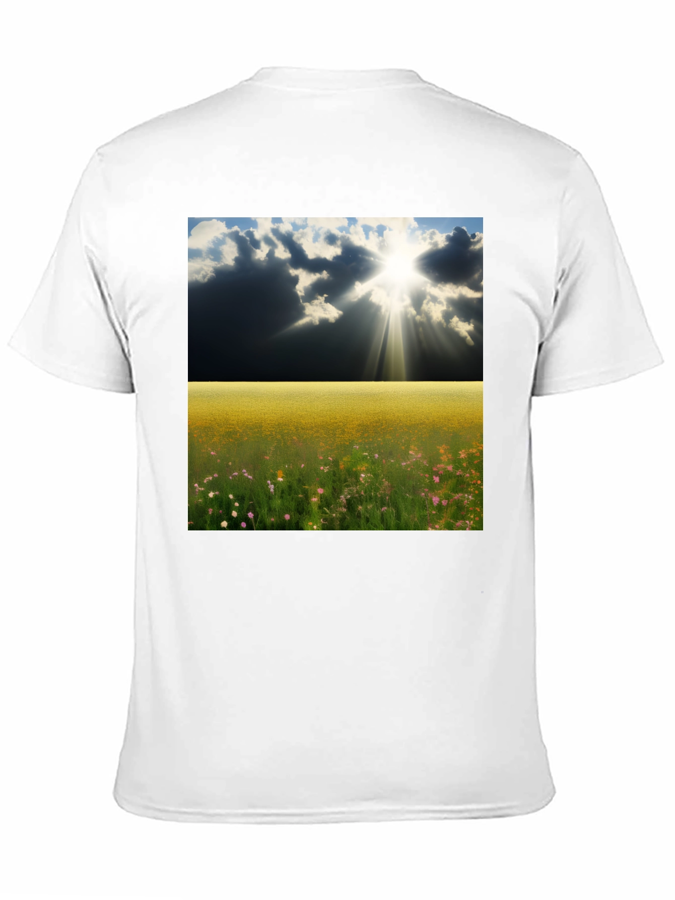 Scenic Meadow Graphic Tee - Mens Black T-Shirt