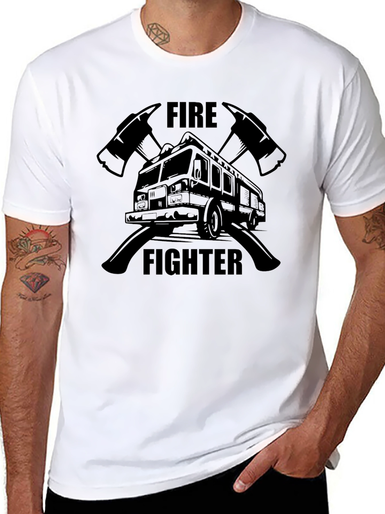 Firefighter Truck Graphic T-Shirt