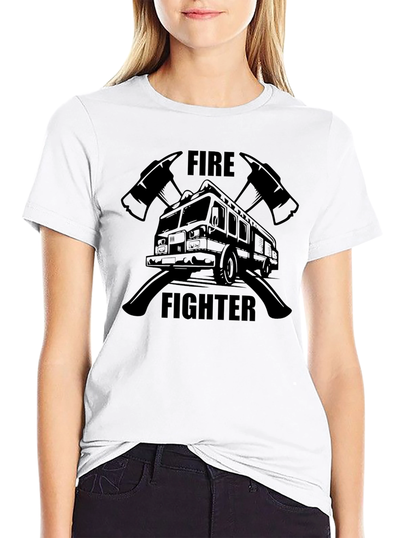 Firefighter Truck Graphic T-Shirt