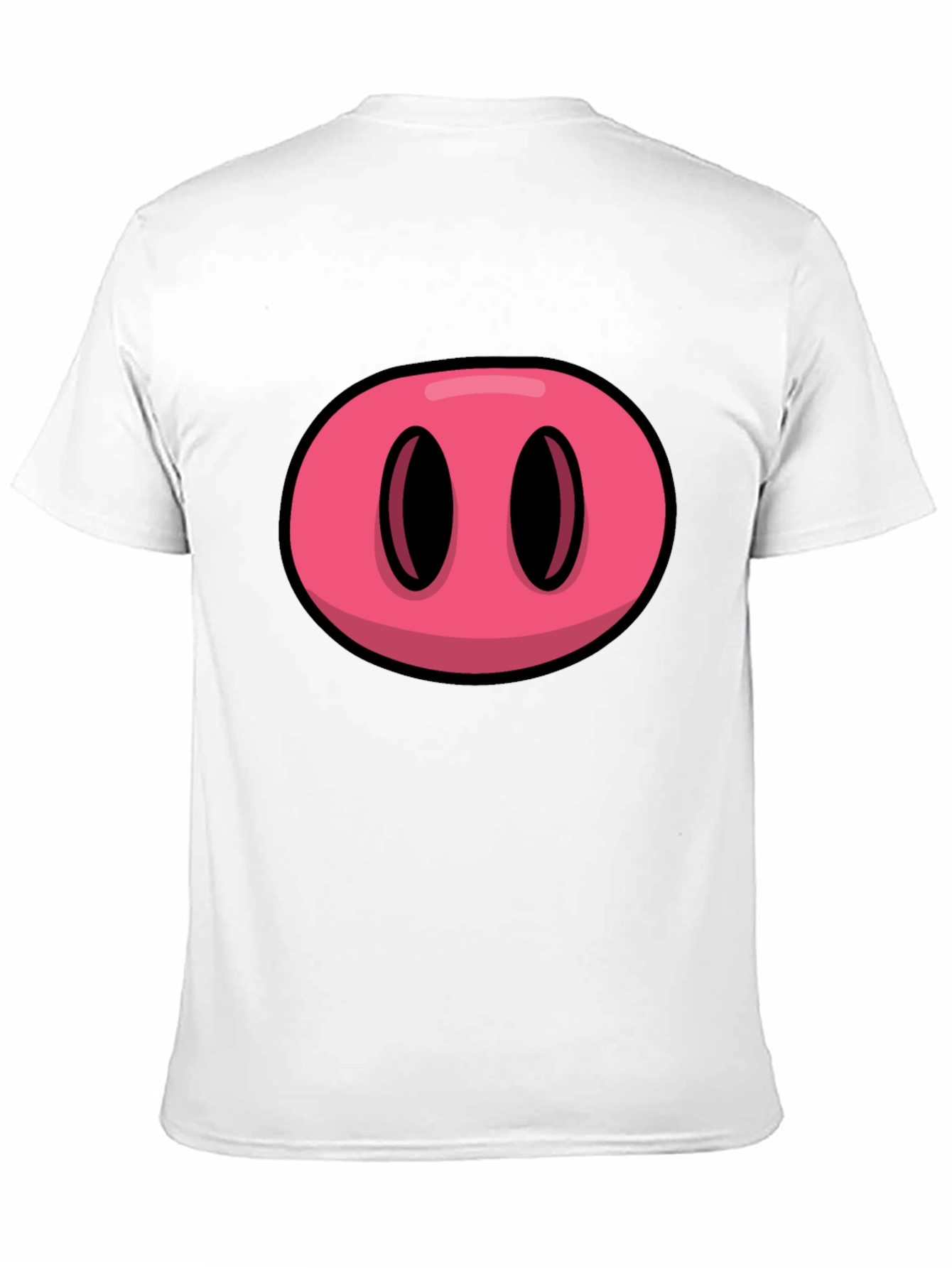 Cartoon Pig Nose Graphic T-Shirt - Funny Animal Tee