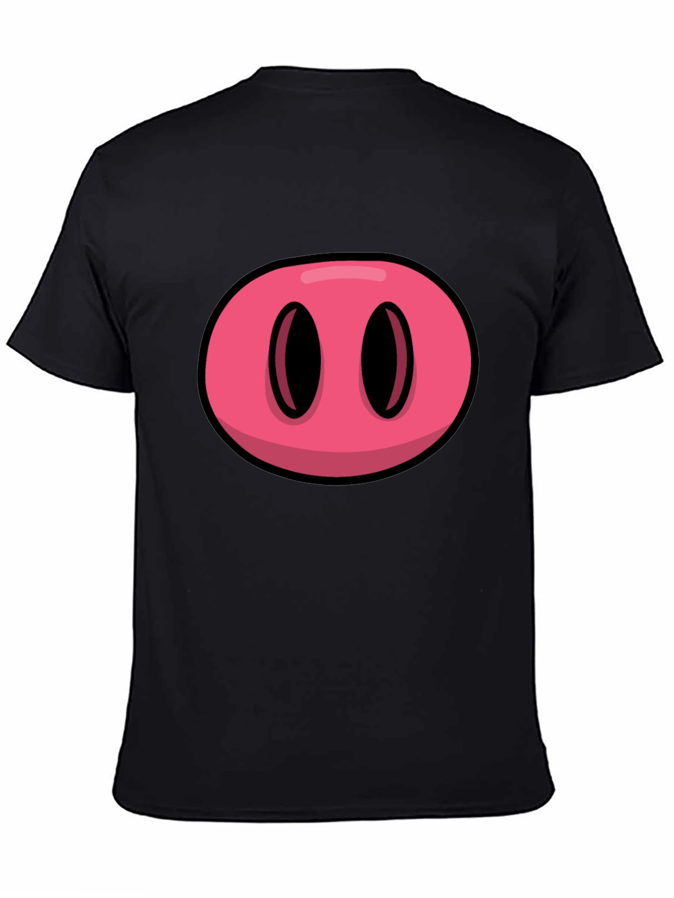 Cartoon Pig Nose Graphic T-Shirt - Funny Animal Tee