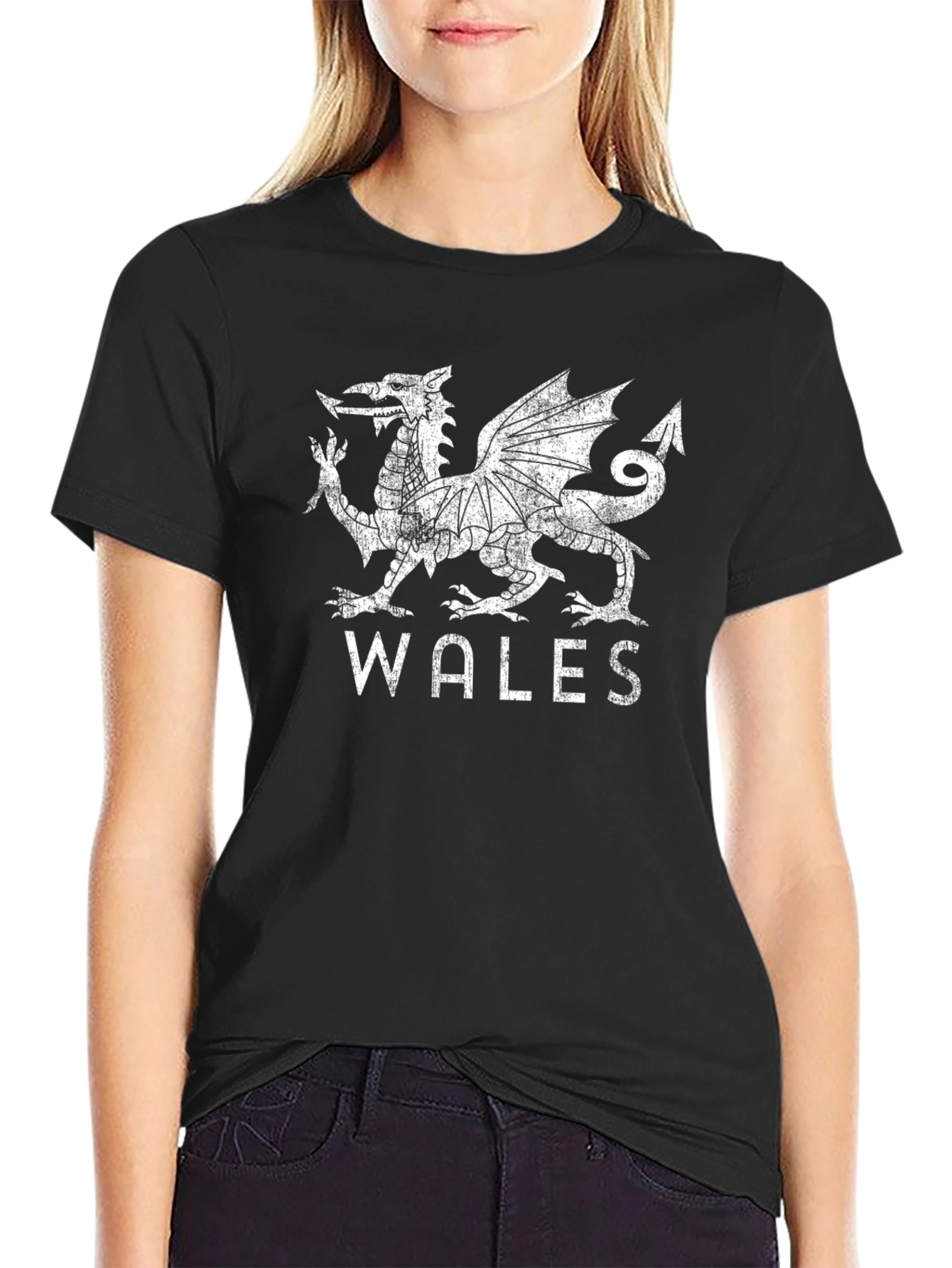 Wales Dragon T-Shirt - Distressed Graphic Tee