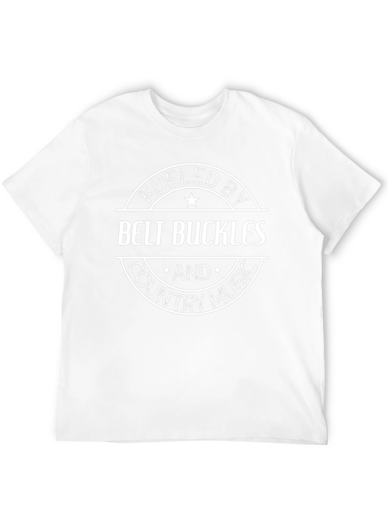 Fueled by Belt Buckles and Country Music Black T-Shirt