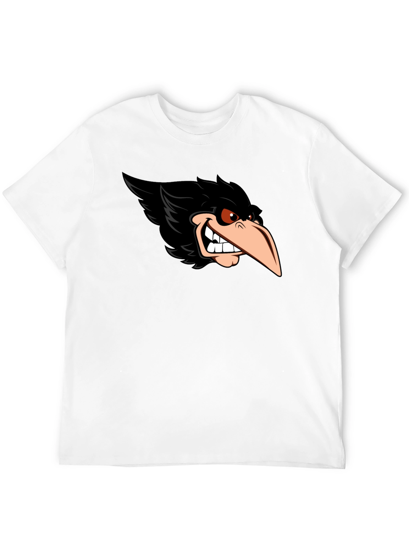 Raven Graphic Tee - Cool Cartoon Bird Design