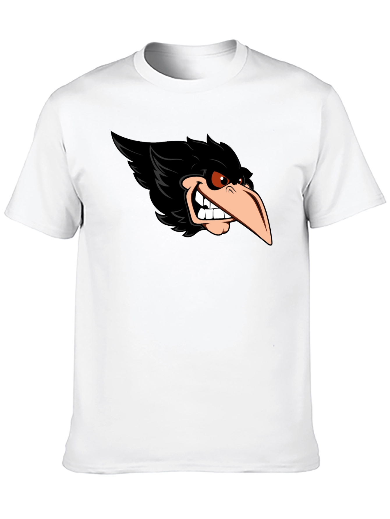 Raven Graphic Tee - Cool Cartoon Bird Design