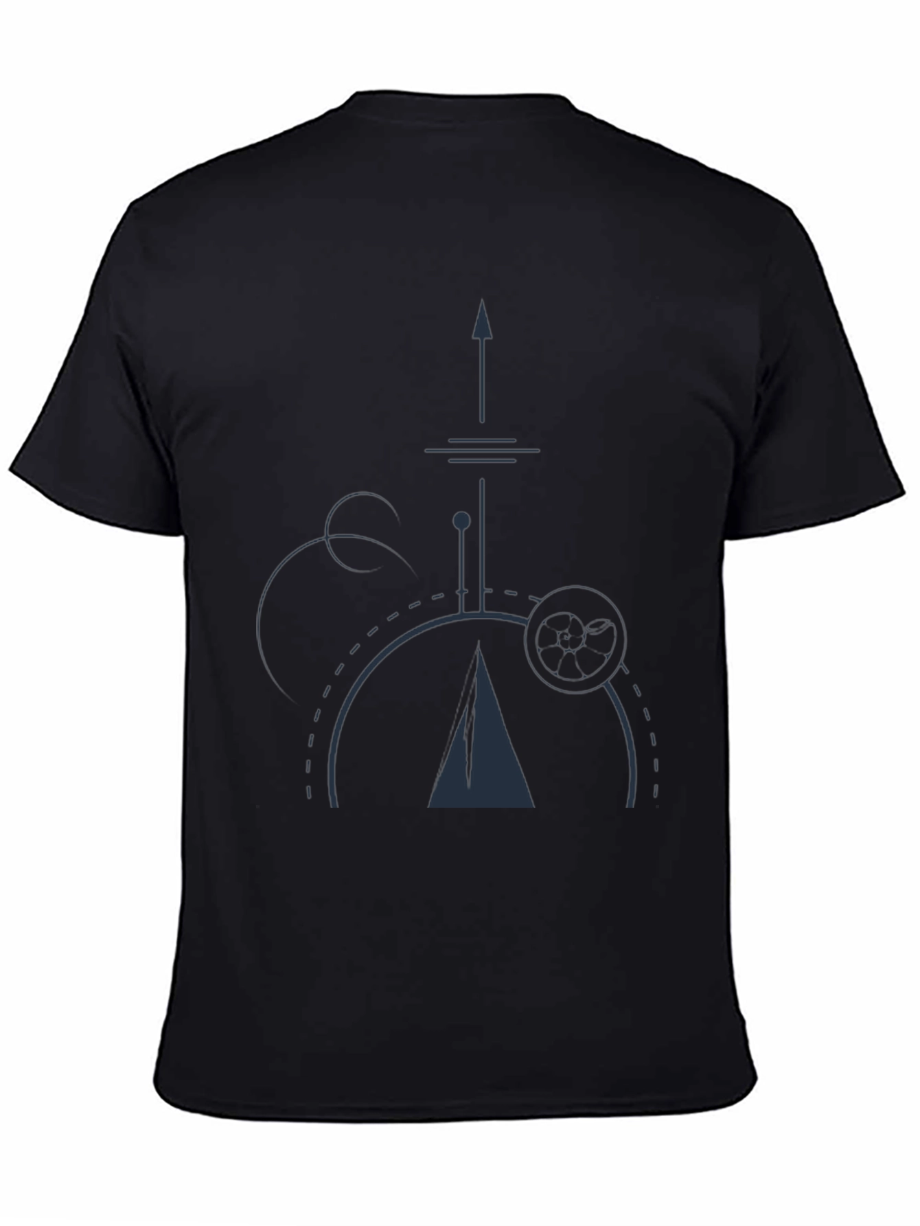 Geometric Design Black T-Shirt