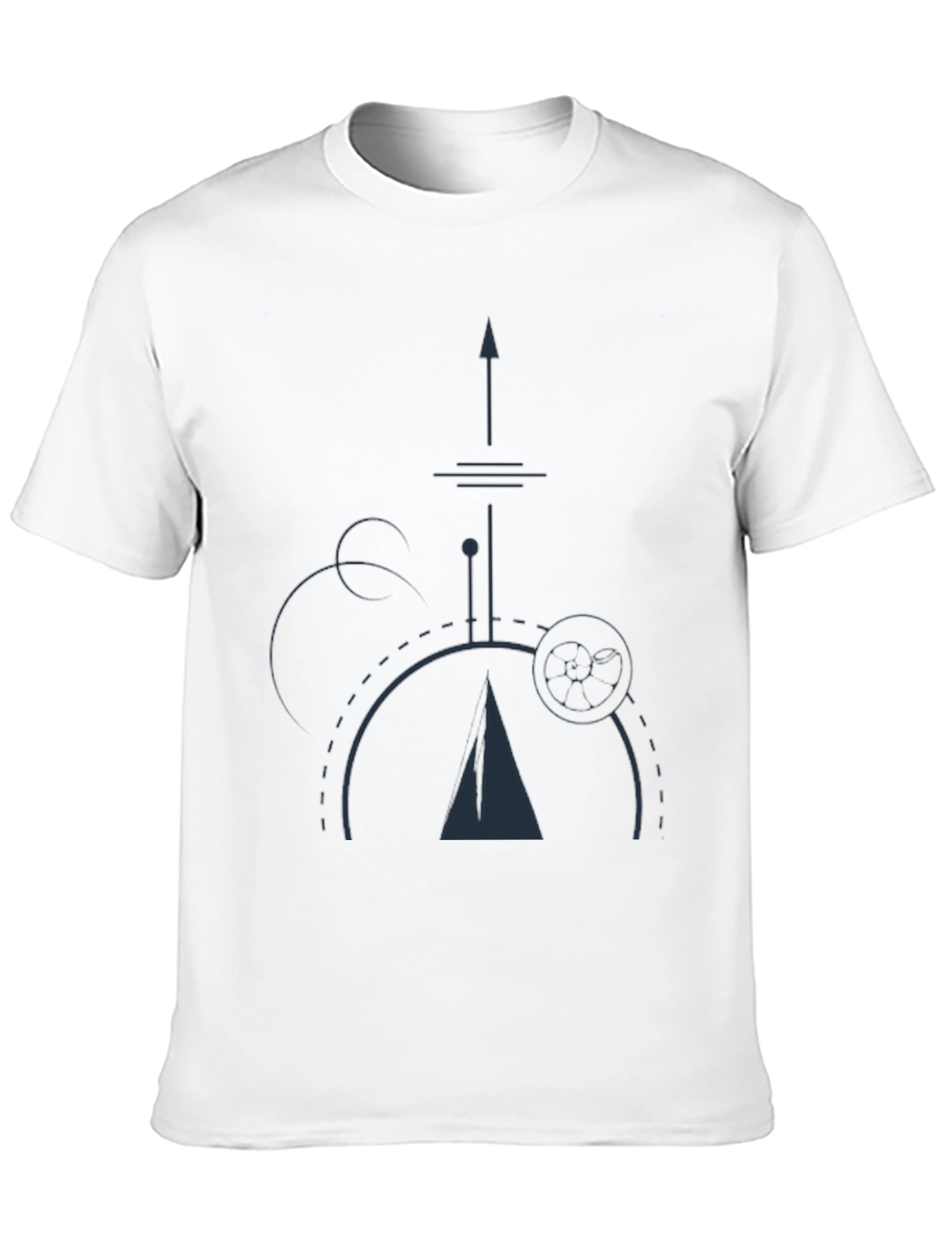 Geometric Design Black T-Shirt