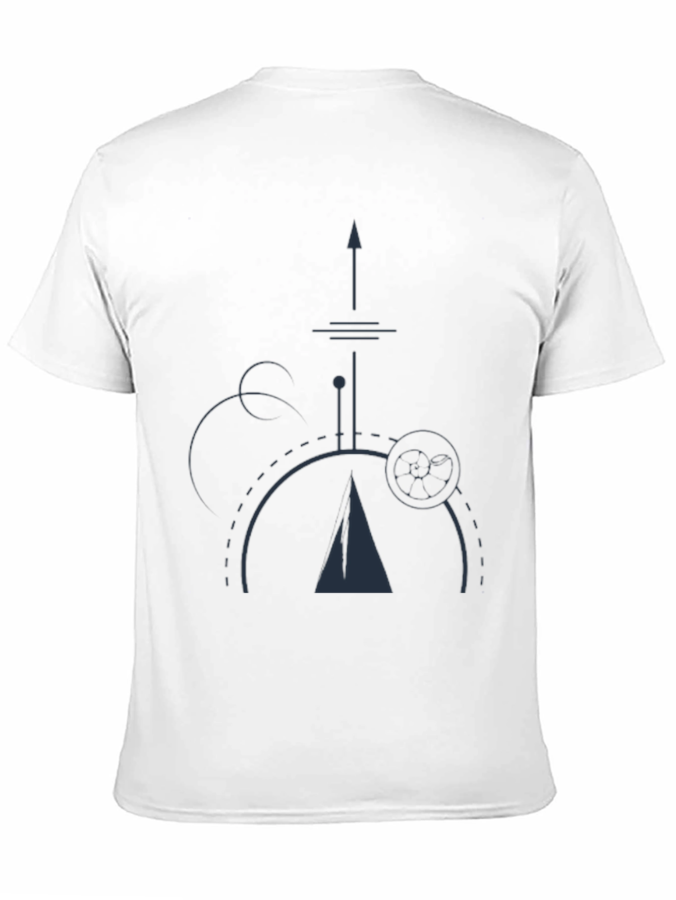 Geometric Design Black T-Shirt