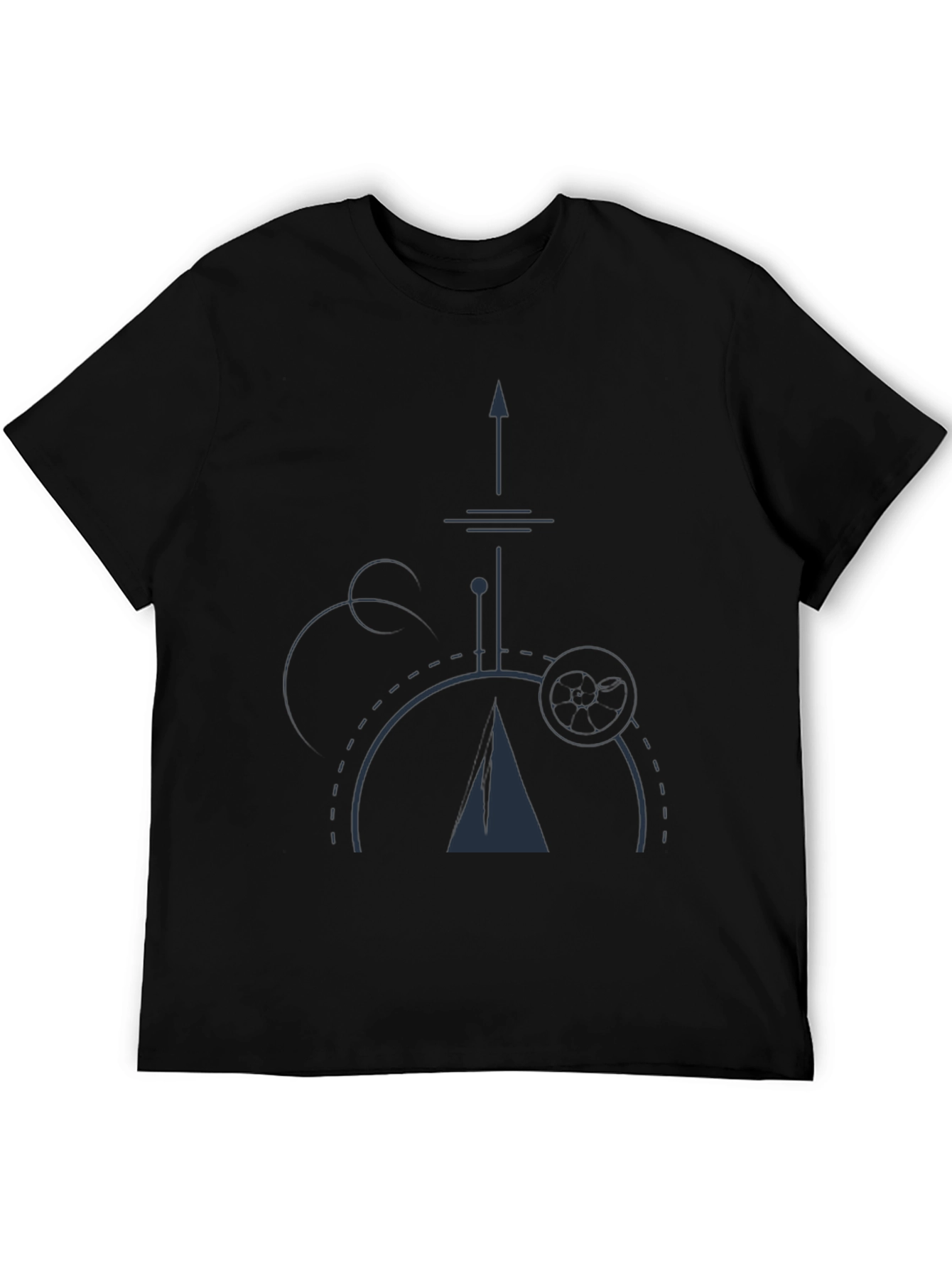 Geometric Design Black T-Shirt