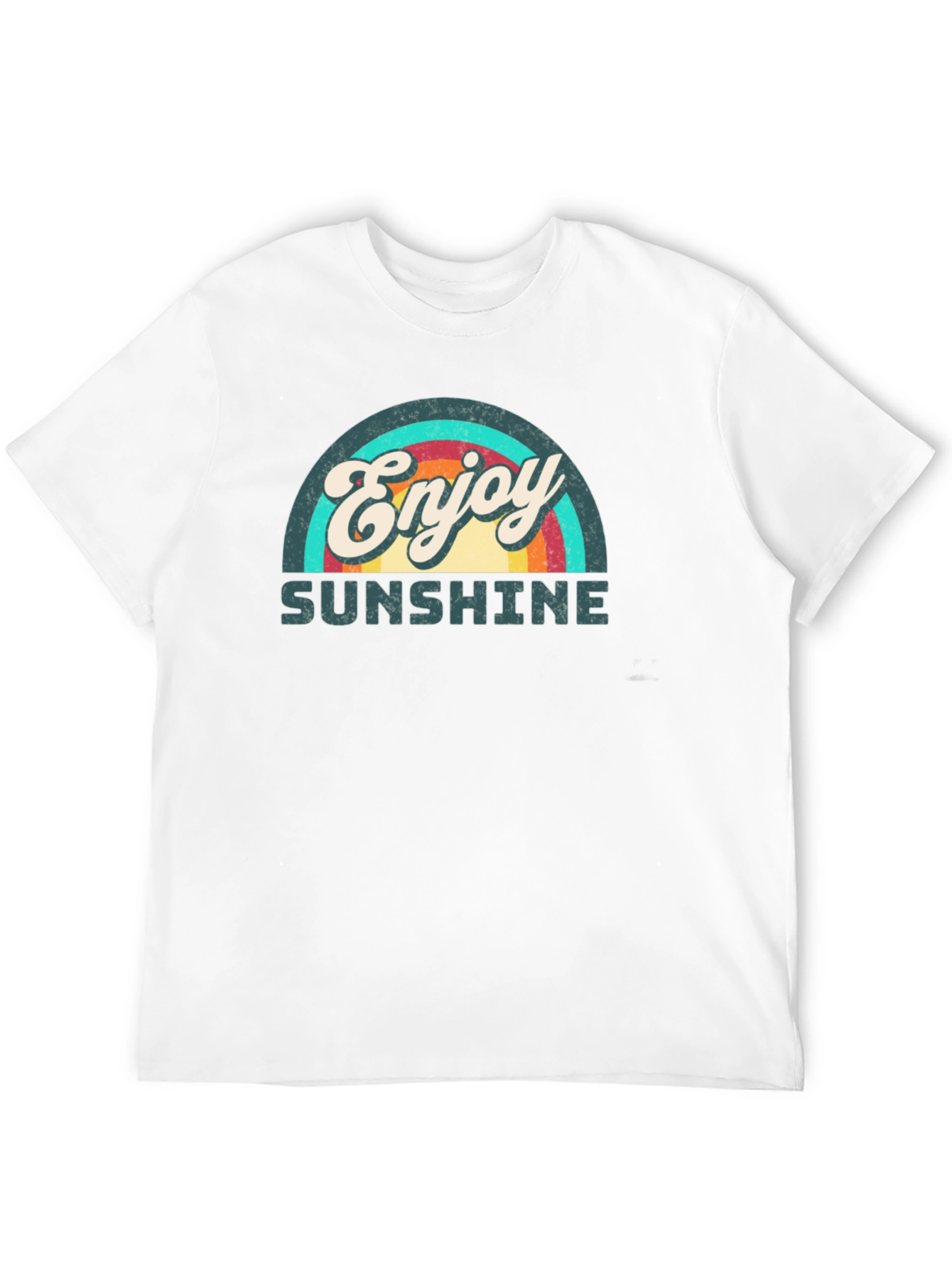 Enjoy Sunshine Retro Graphic T-Shirt - Classic Black Tee
