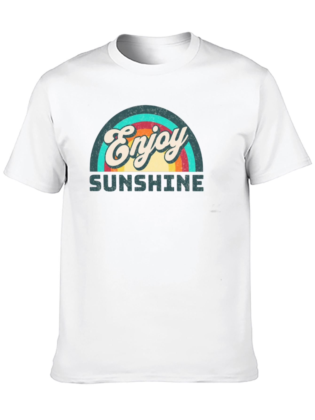 Enjoy Sunshine Retro Graphic T-Shirt - Classic Black Tee