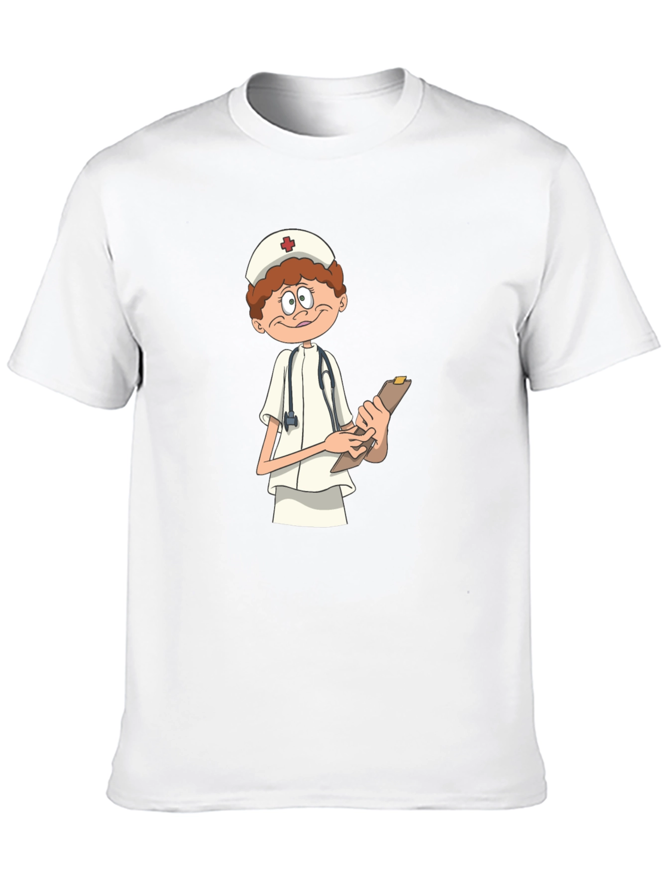 Cartoon Nurse T-Shirt - Black Graphic Tee
