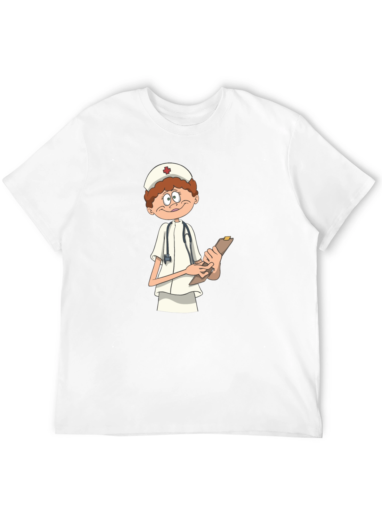 Cartoon Nurse T-Shirt - Black Graphic Tee