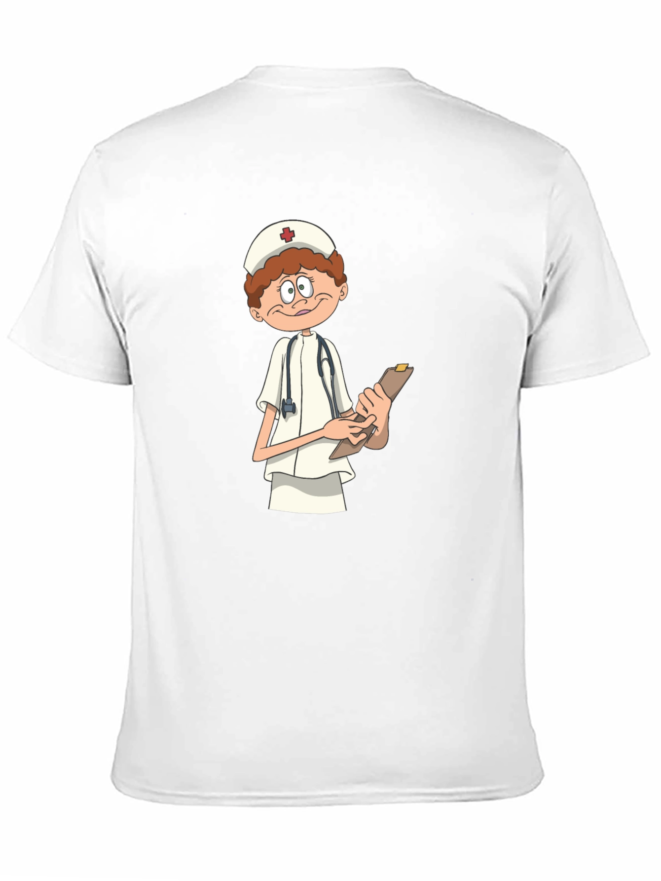 Cartoon Nurse T-Shirt - Black Graphic Tee
