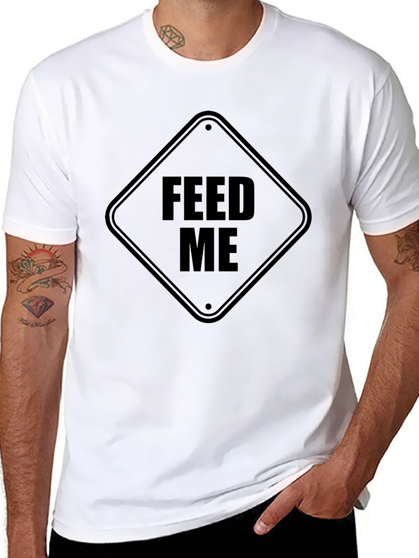 Feed Me Graphic T-Shirt - Black