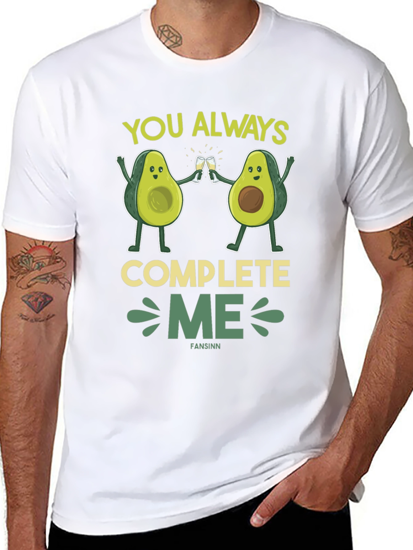 Avocado Couple T-Shirt - You Always Complete Me