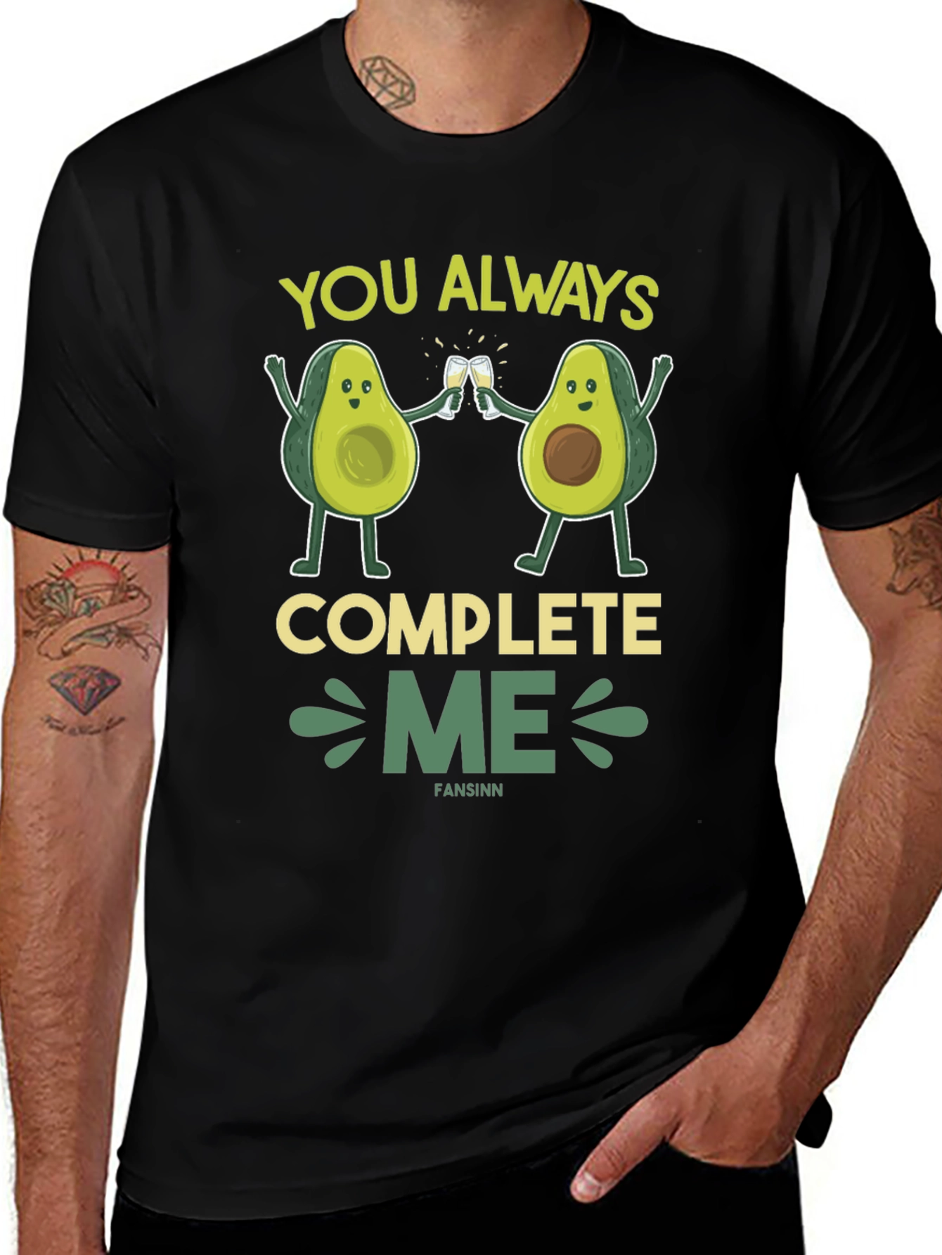 Avocado Couple T-Shirt - You Always Complete Me