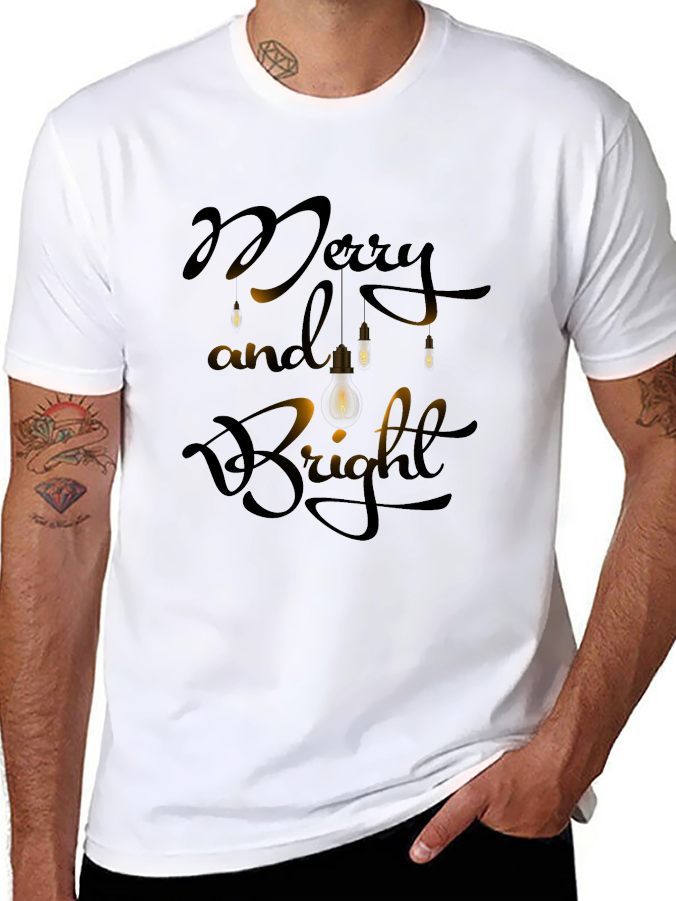 Merry & Bright Graphic Tee - Holiday Sparkle