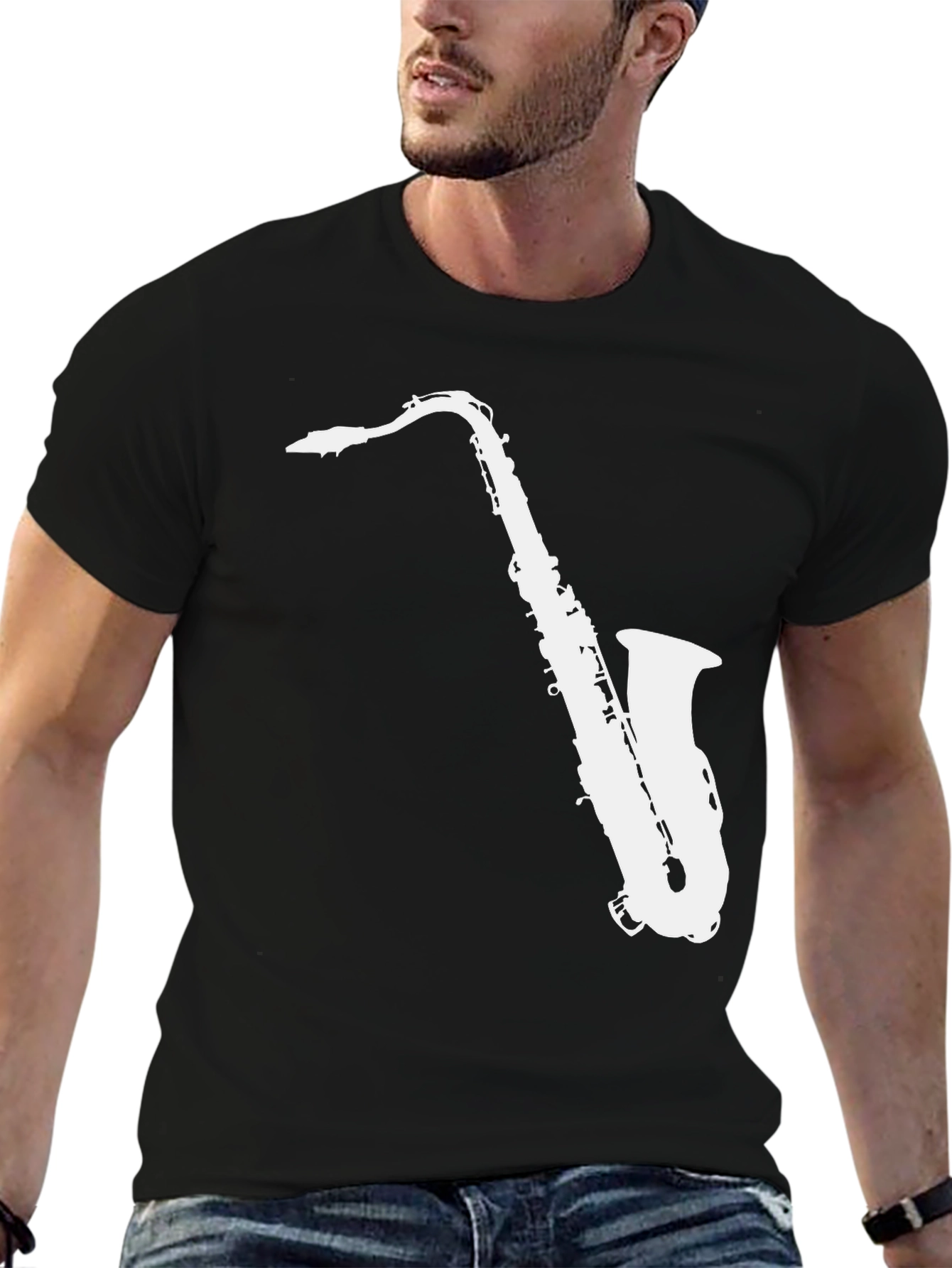 Saxophone Graphic Tee - Cool Music Lover T-Shirt