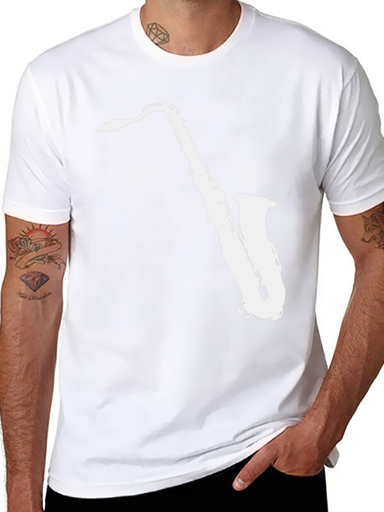 Saxophone Graphic Tee - Cool Music Lover T-Shirt