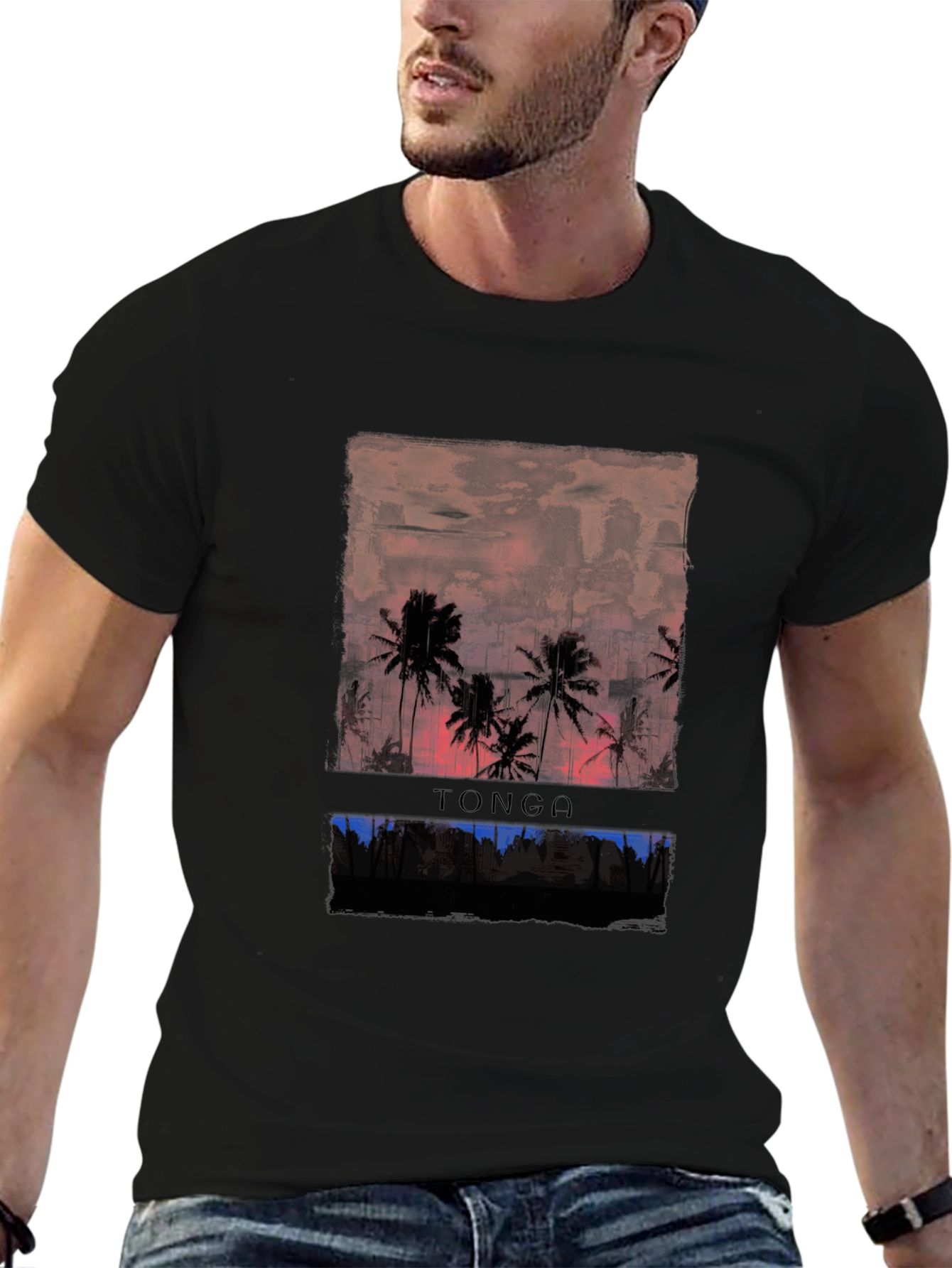 Tonga Sunset Graphic Tee - Island Life Shirt