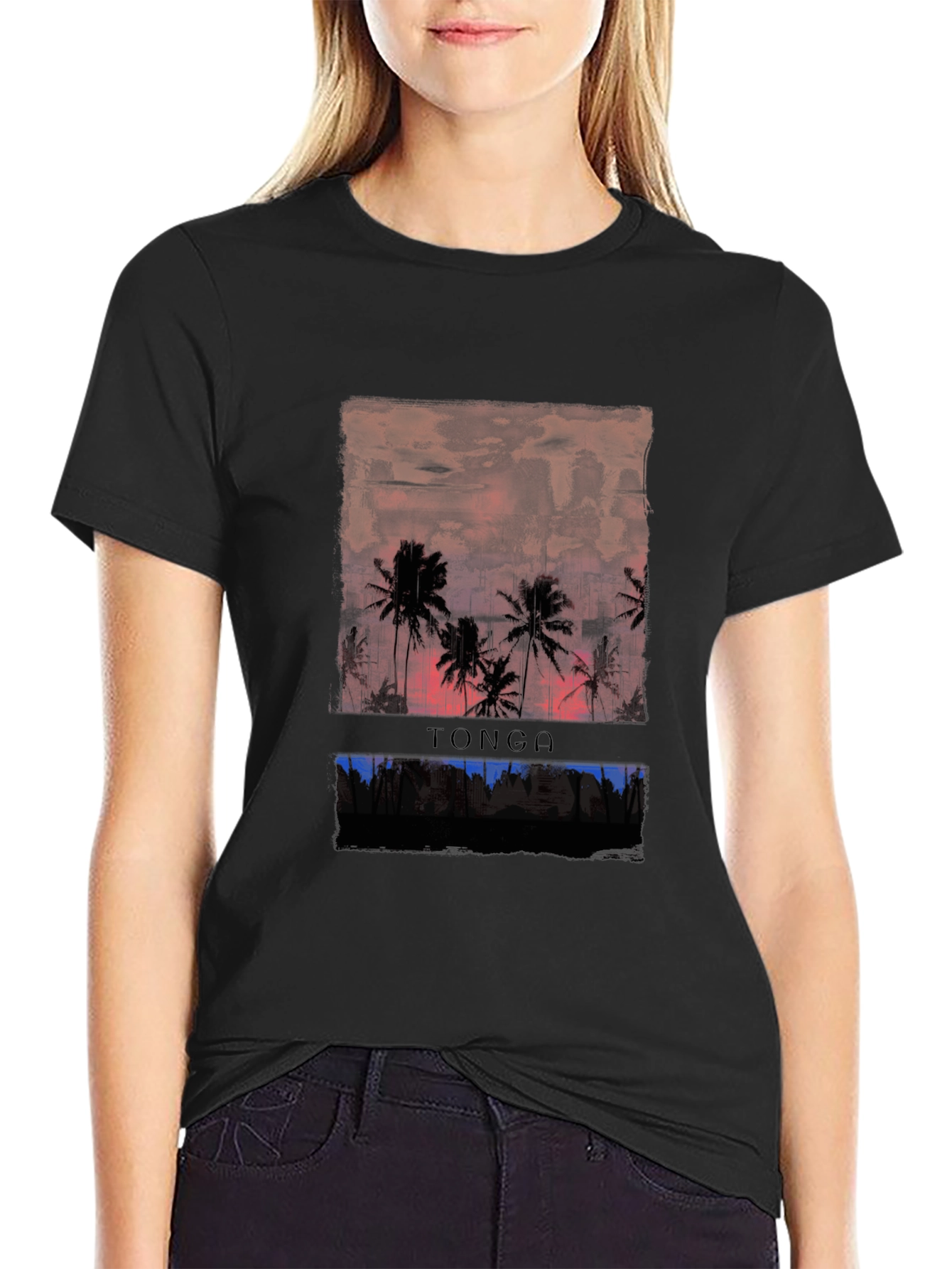 Tonga Sunset Graphic Tee - Island Life Shirt