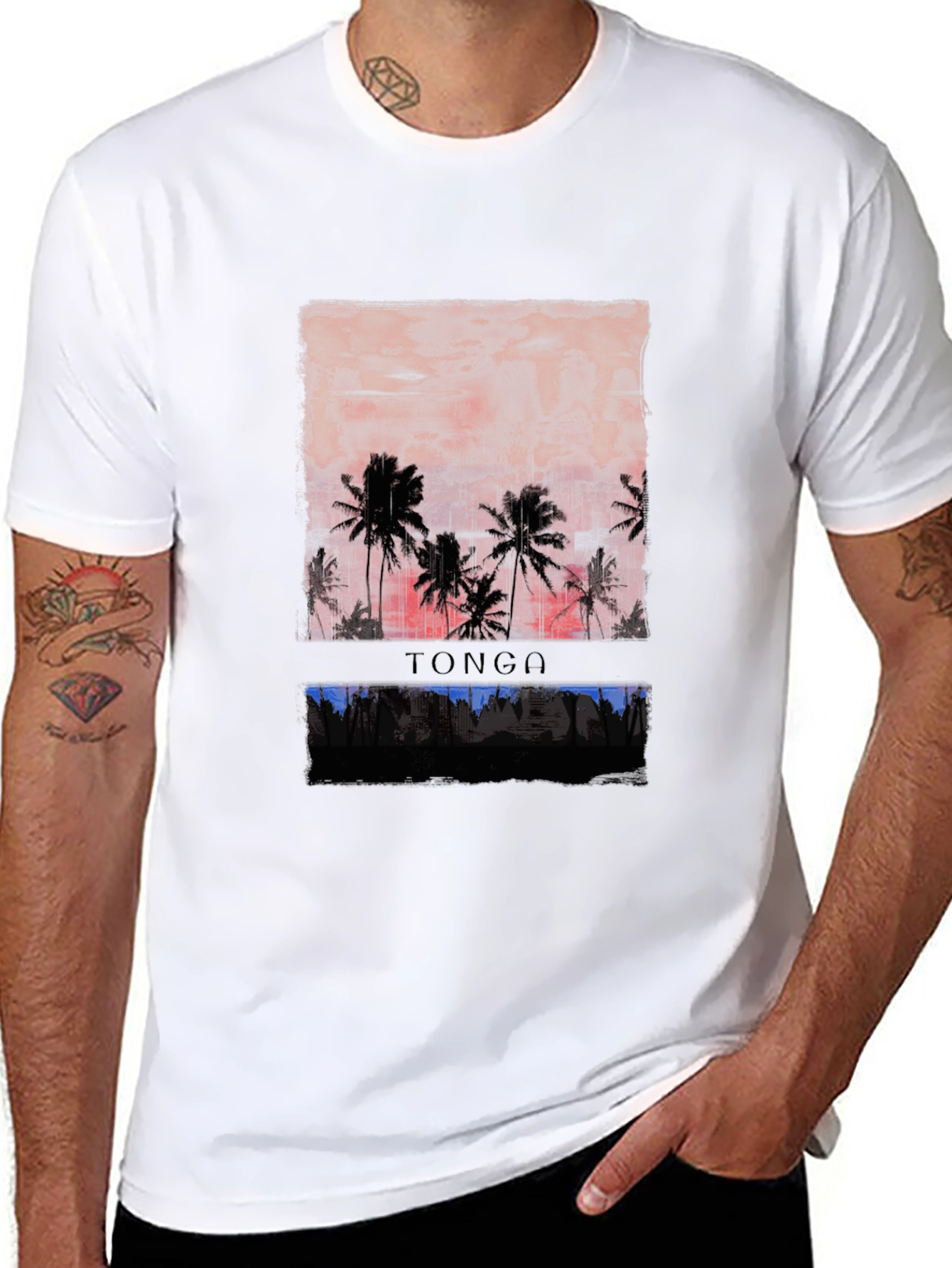 Tonga Sunset Graphic Tee - Island Life Shirt