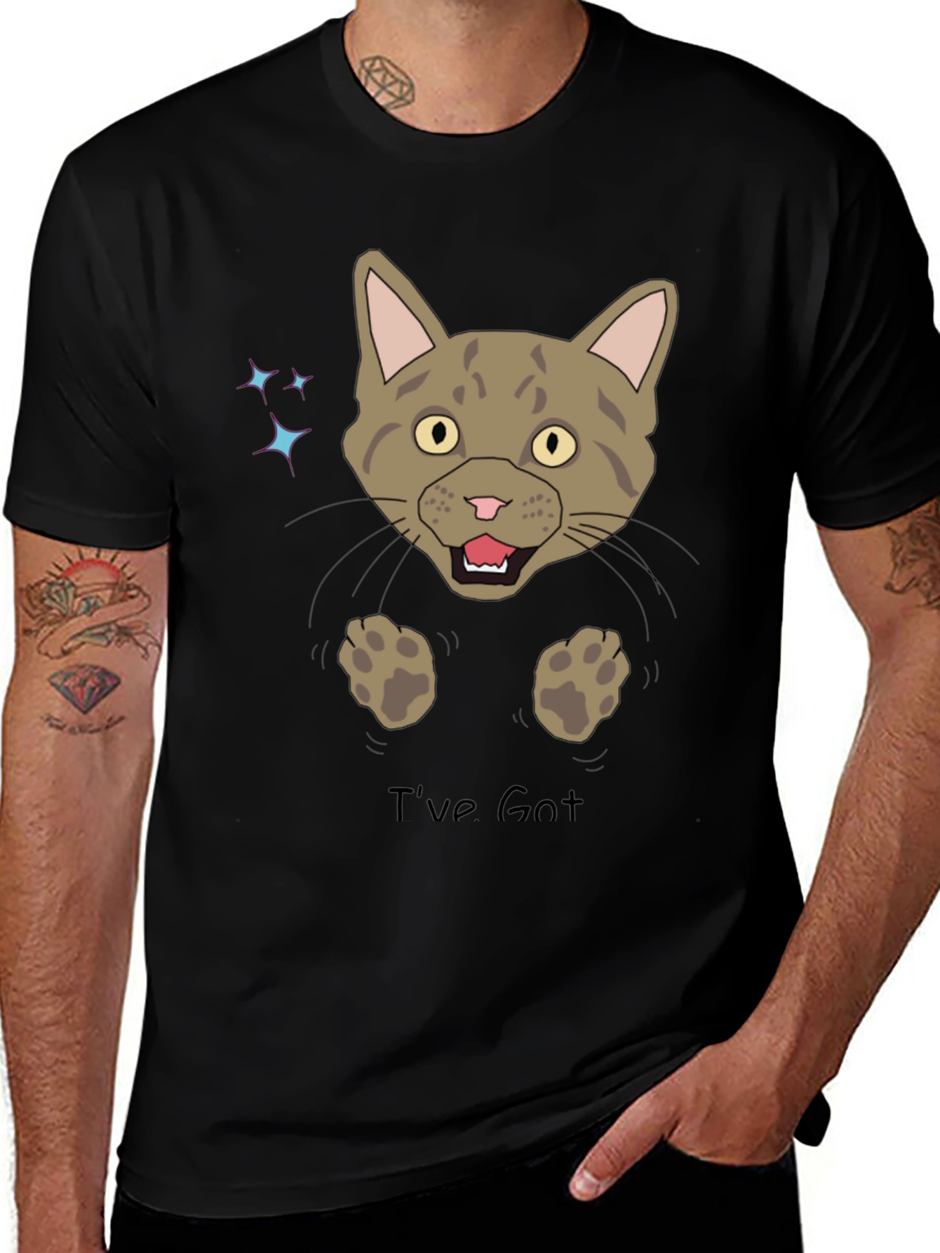Funny Cat Graphic T-Shirt - Ive Got You!